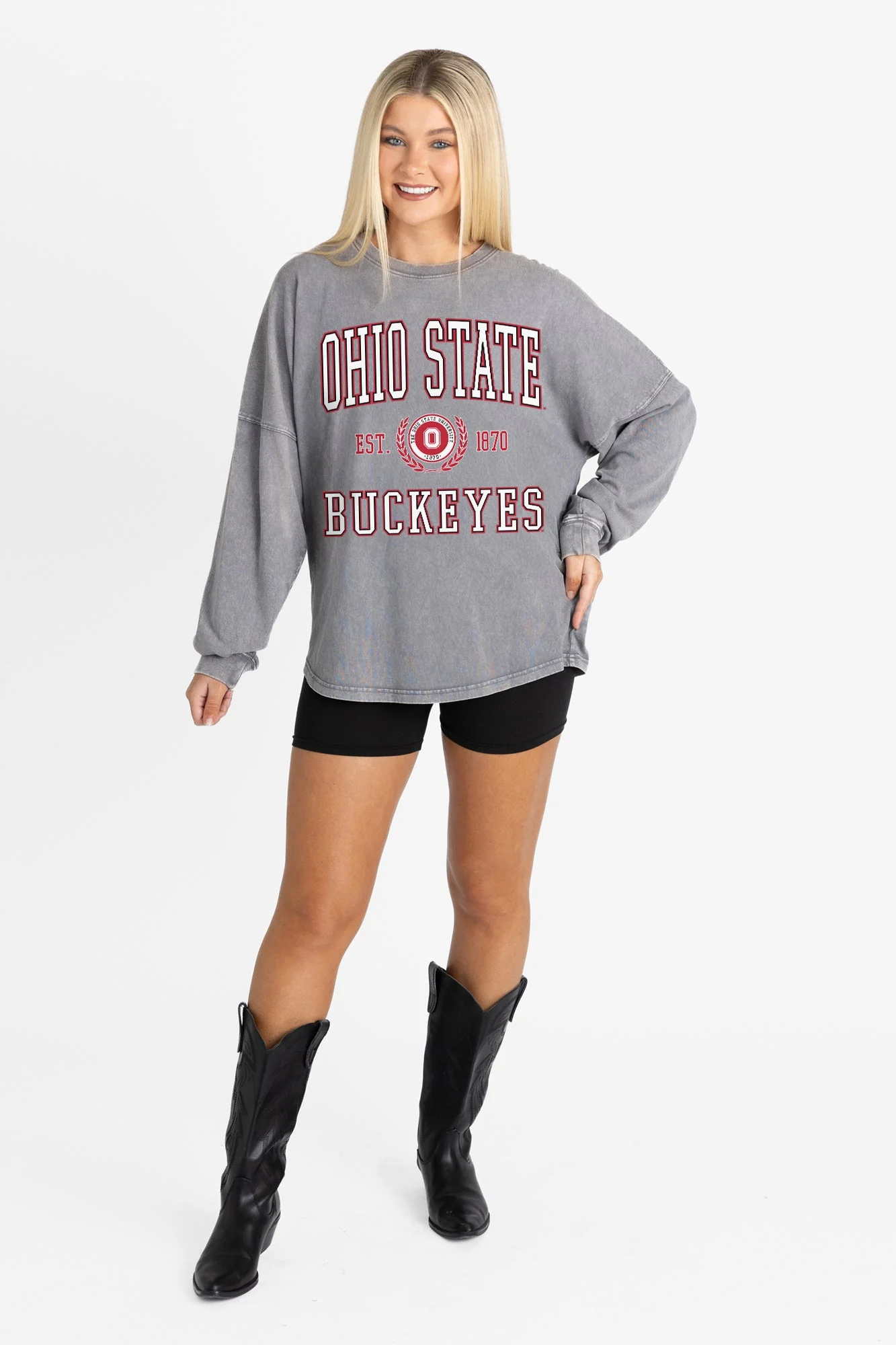 OHIO STATE BUCKEYES FINAL SCORE FADED WASH PULLOVER - Image 5