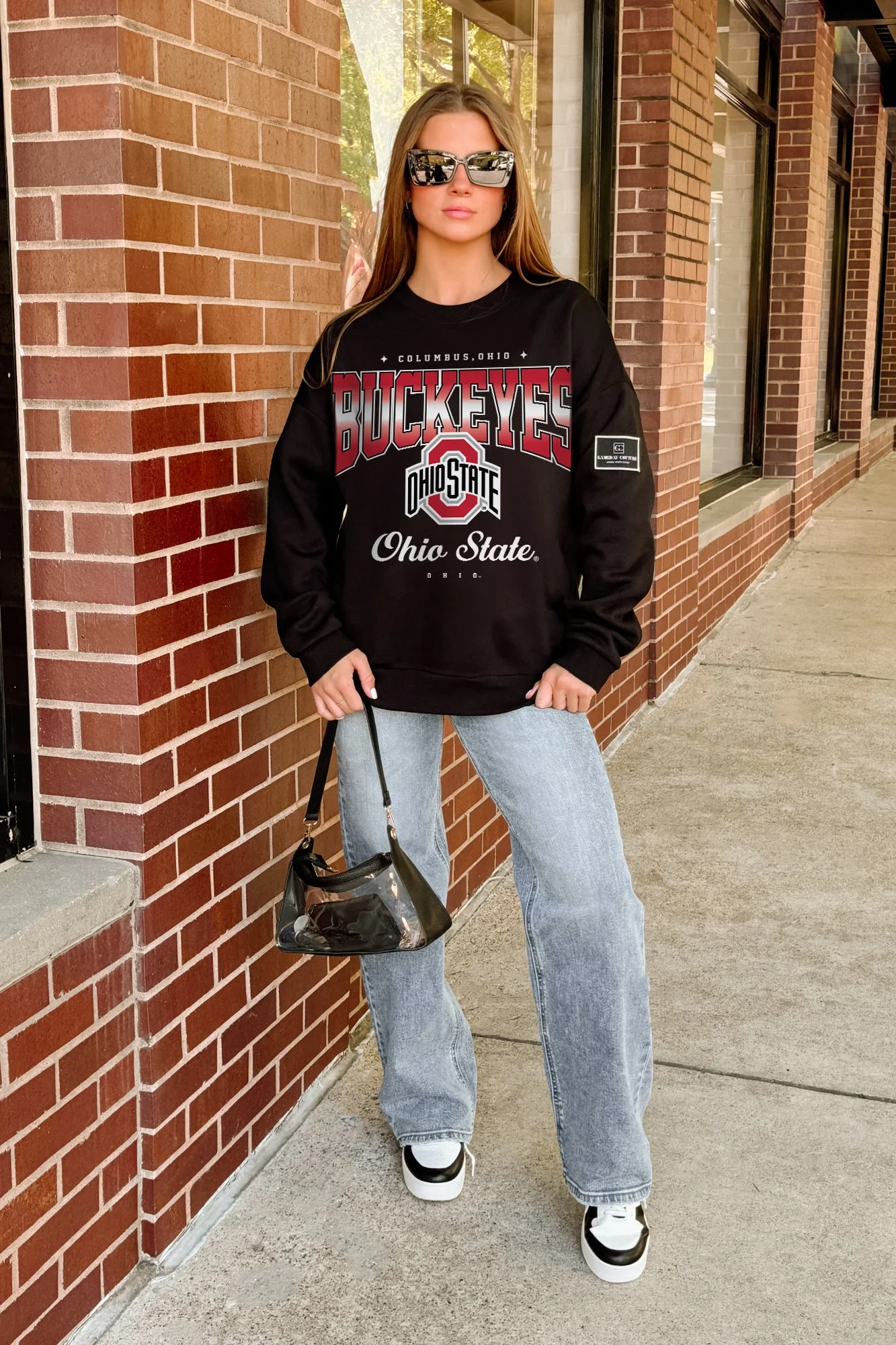 OHIO STATE BUCKEYES POWERHOUSE PLAY BLACK LABEL PREMIUM FLEECE CREW SWEATSHIRT - Image 3