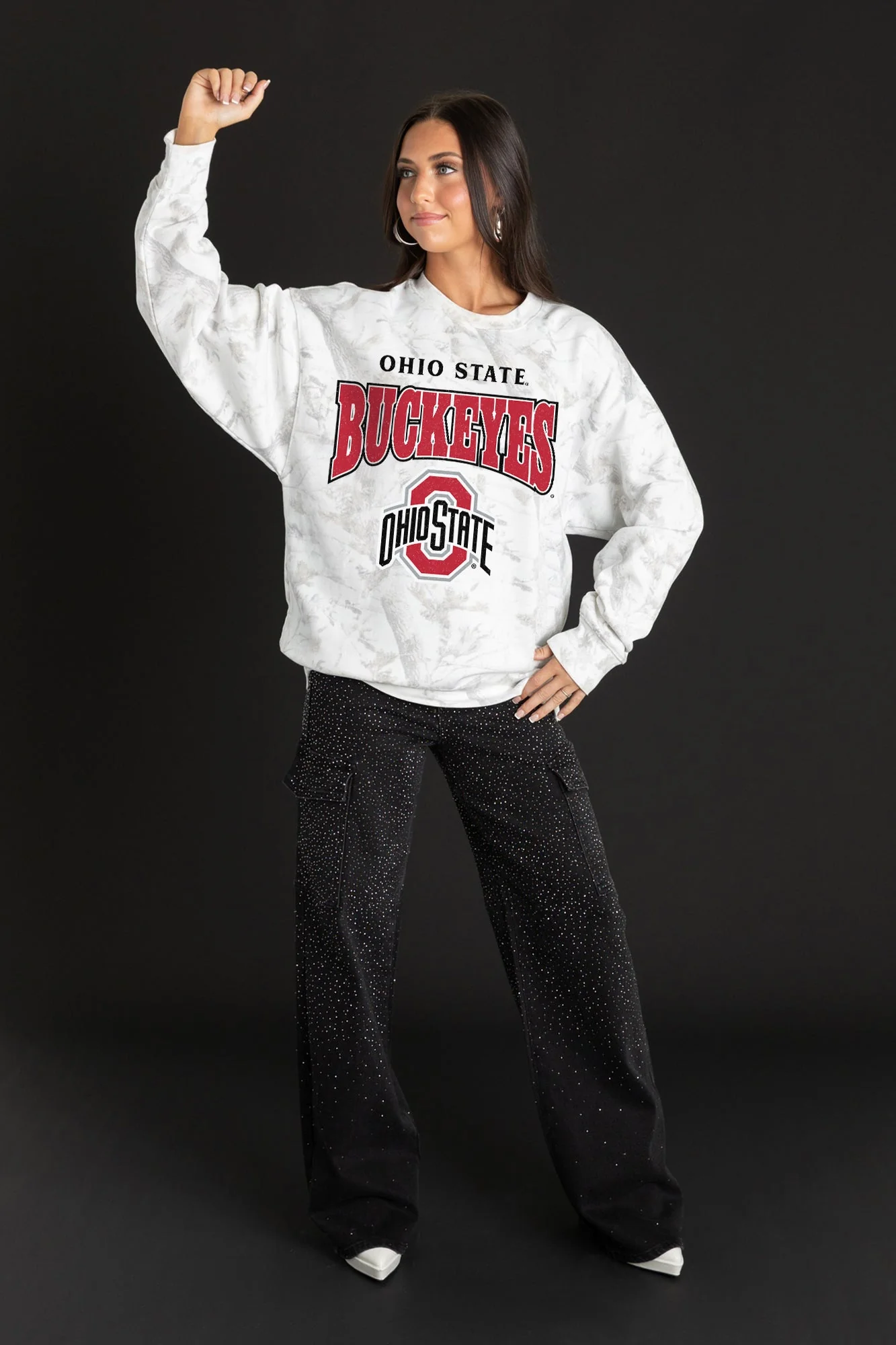 OHIO STATE BUCKEYES RALLY READY PREMIUM DROP SHOULDER CAMO PULLOVER - Image 3