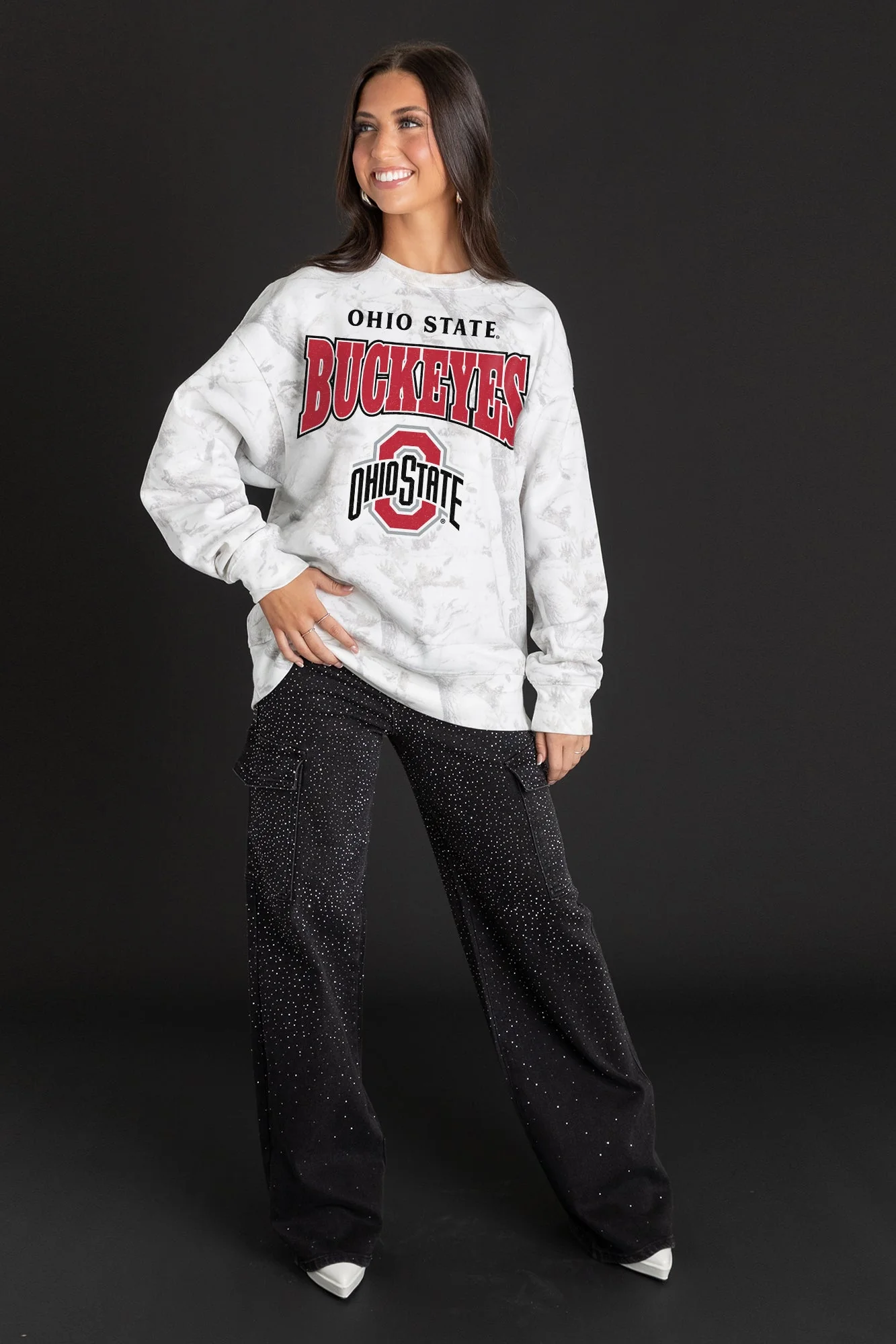 OHIO STATE BUCKEYES RALLY READY PREMIUM DROP SHOULDER CAMO PULLOVER - Image 4