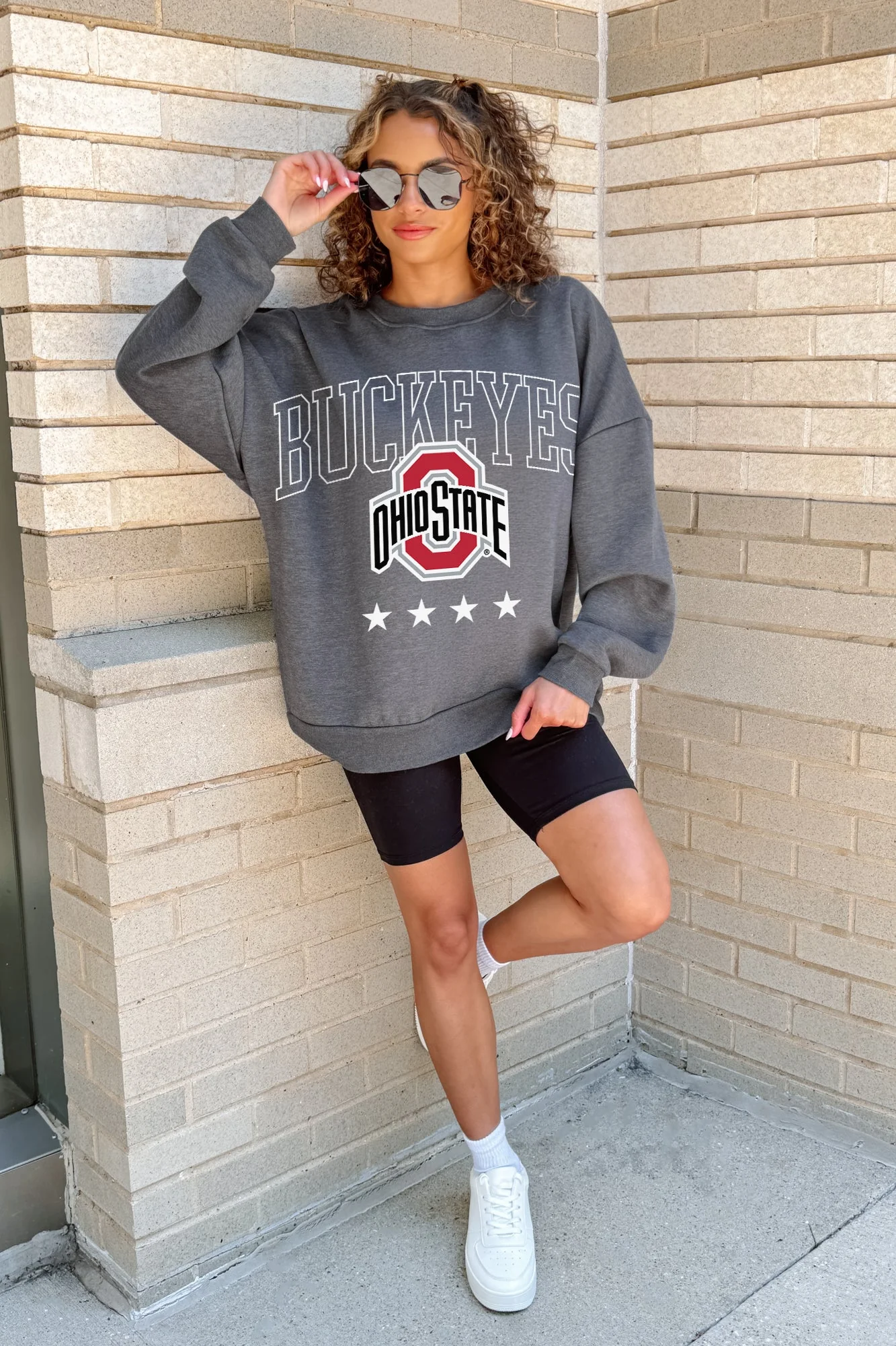 OHIO STATE BUCKEYES RISING STAR PREMIUM FLEECE CREWNECK PULLOVER - Image 2