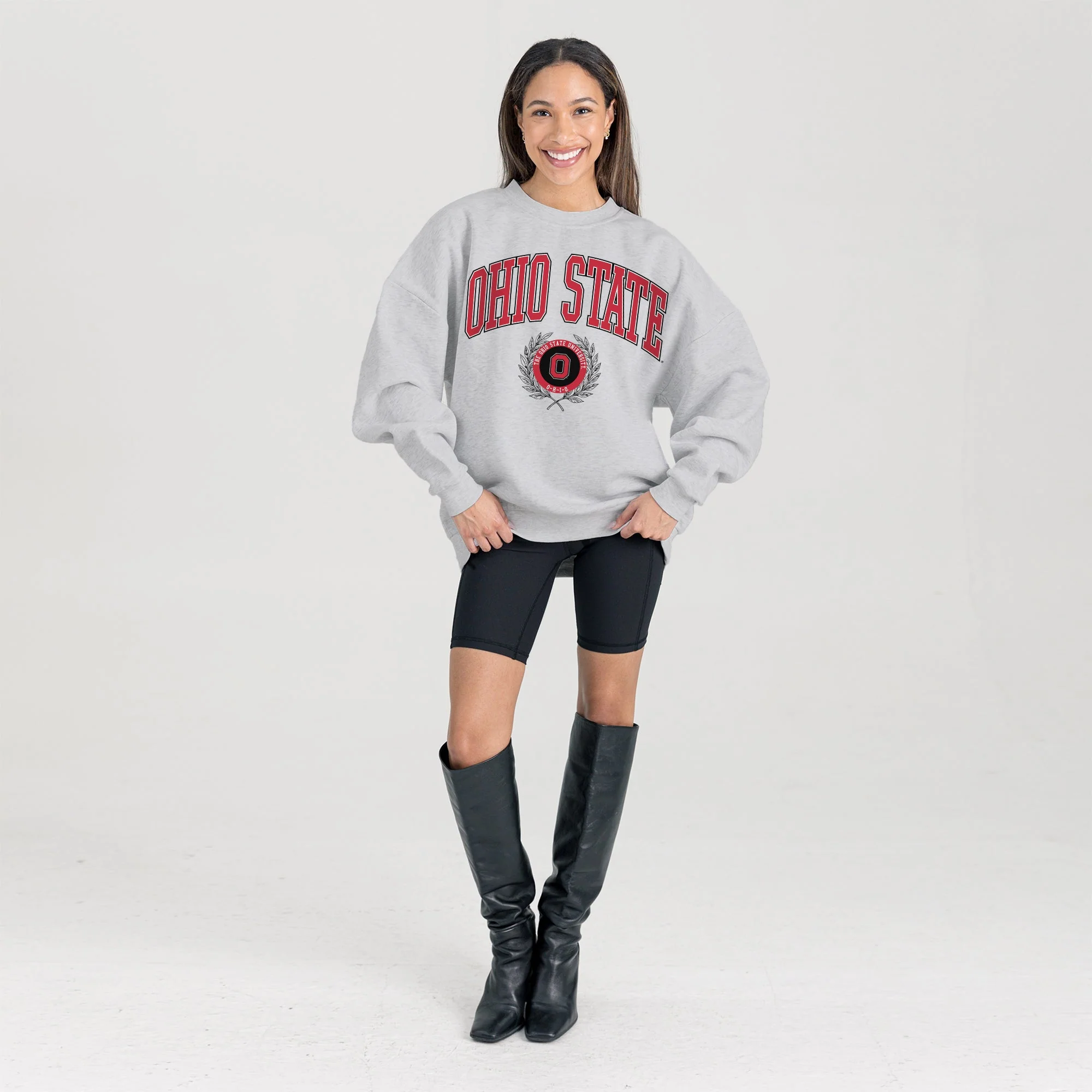 OHIO STATE BUCKEYES TRADITION REFINED PREMIUM FLEECE CREWNECK PULLOVER - Image 5