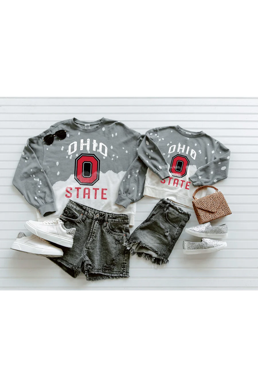 OHIO STATE BUCKEYES Upcycle And Vintage Faded Wash Pullover - Image 3