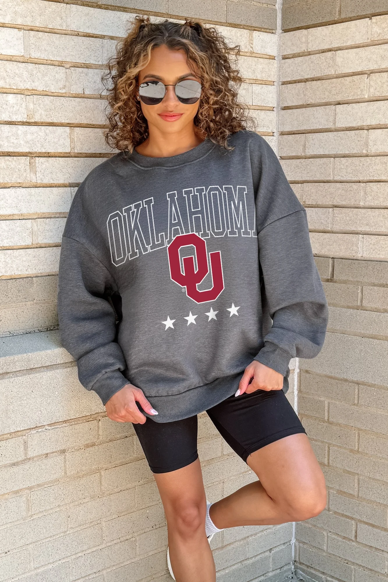 OKLAHOMA SOONERS RISING STAR PREMIUM FLEECE CREWNECK PULLOVER - Image 3