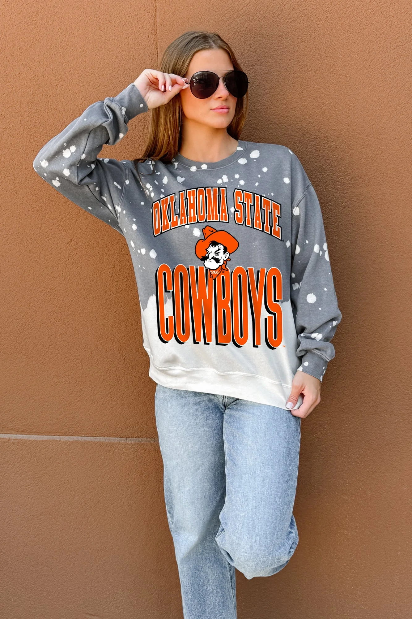 OKLAHOMA STATE COWBOYS ARCH RIVALS LONG-SLEEVE FRENCH TERRY PULLOVER - Image 2