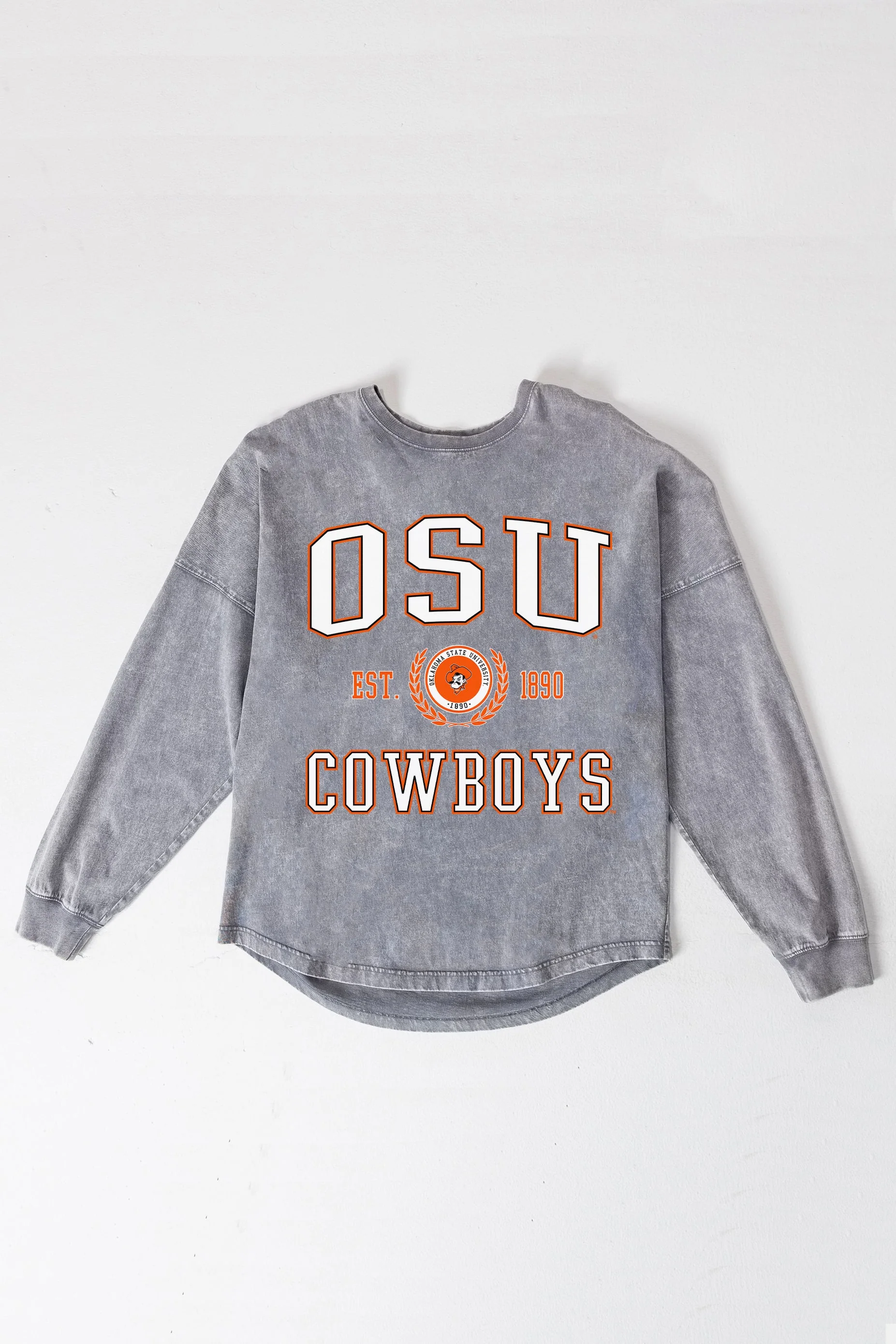 OKLAHOMA STATE COWBOYS FINAL SCORE FADED WASH PULLOVER - Image 8