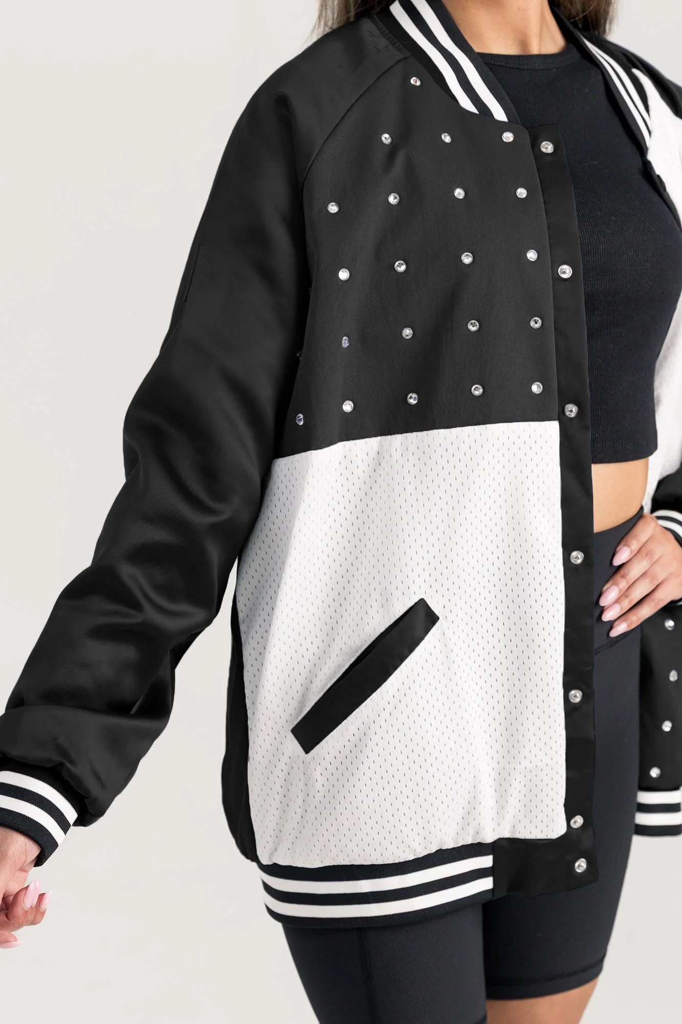 OKLAHOMA STATE COWBOYS REFINED RIVALRY THROWBACK VARSITY BOMBER JACKET - Image 6