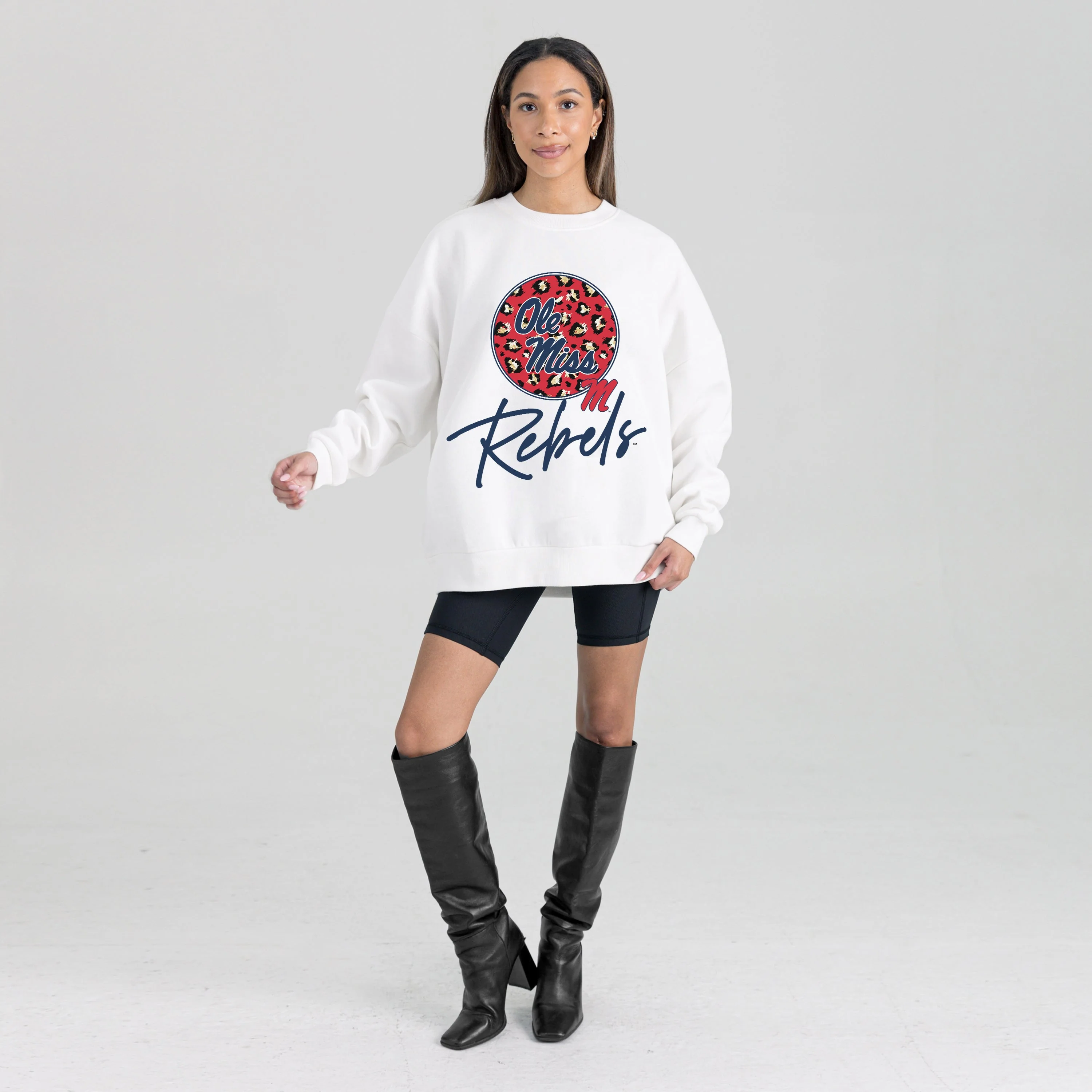 OLE MISS REBELS WILD BREAKTHROUGH PREMIUM FLEECE CREWNECK PULLOVER - Image 6
