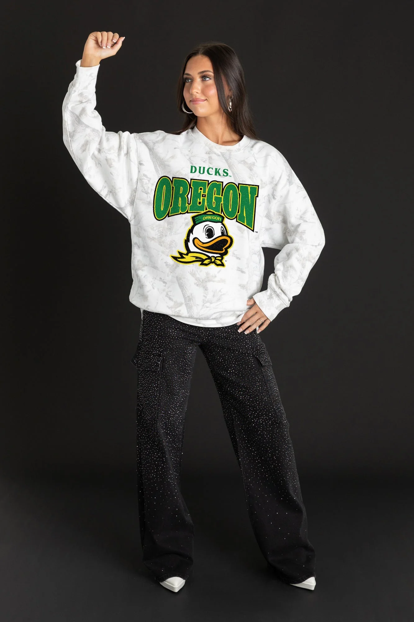 OREGON DUCKS RALLY READY PREMIUM DROP SHOULDER CAMO PULLOVER - Image 3