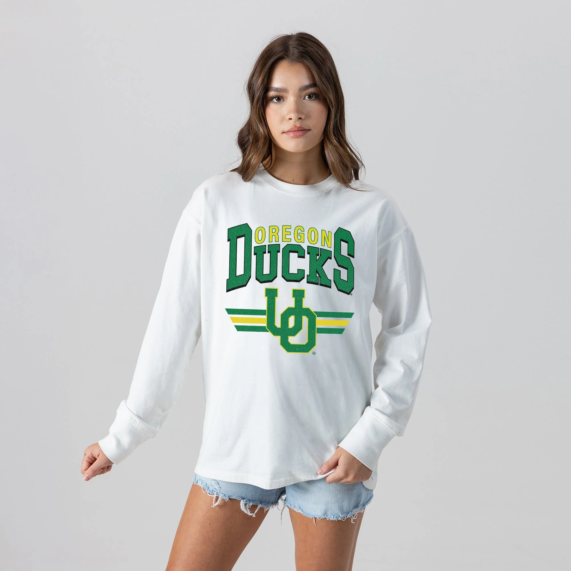 OREGON DUCKS SWIFT STRIKE ESSENTIAL RELAXED FIT LONG SLEEVE TEE - Image 4