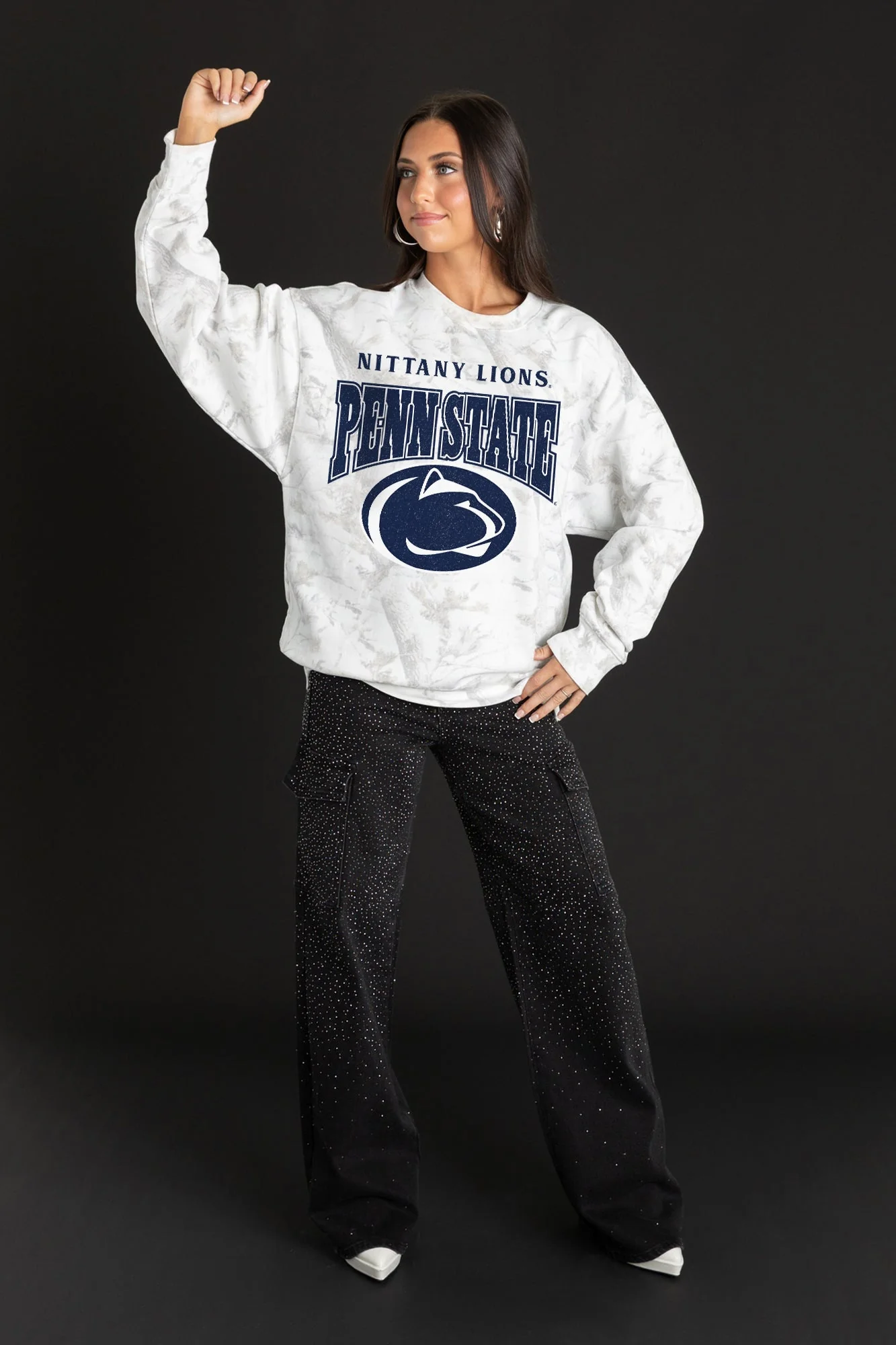 PENN STATE NITTANY LIONS RALLY READY PREMIUM DROP SHOULDER CAMO PULLOVER - Image 3