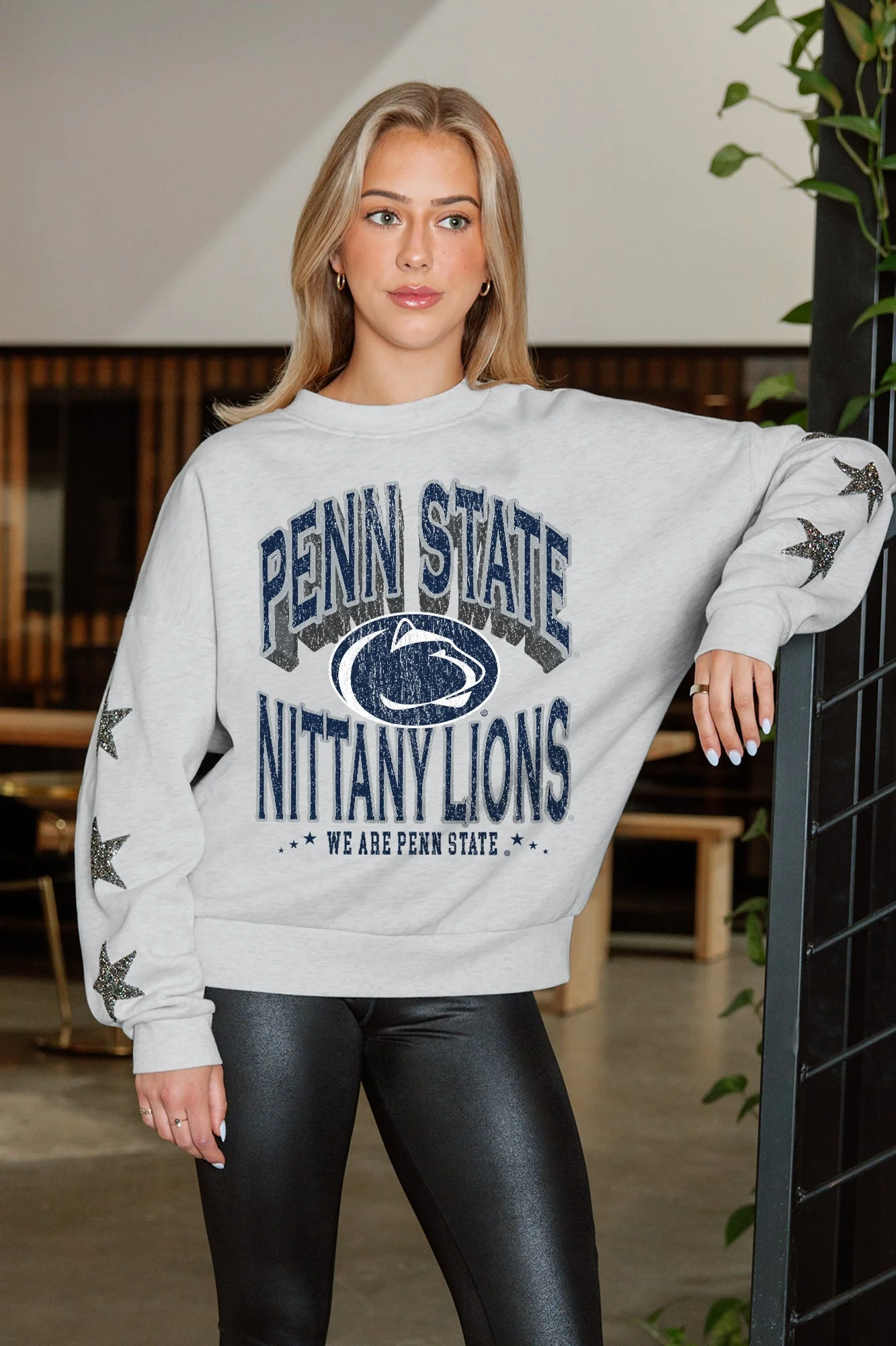 PENN STATE NITTANY LIONS RESILIENCE STAR EMBELLISHED CREW SWEATSHIRT - Image 2