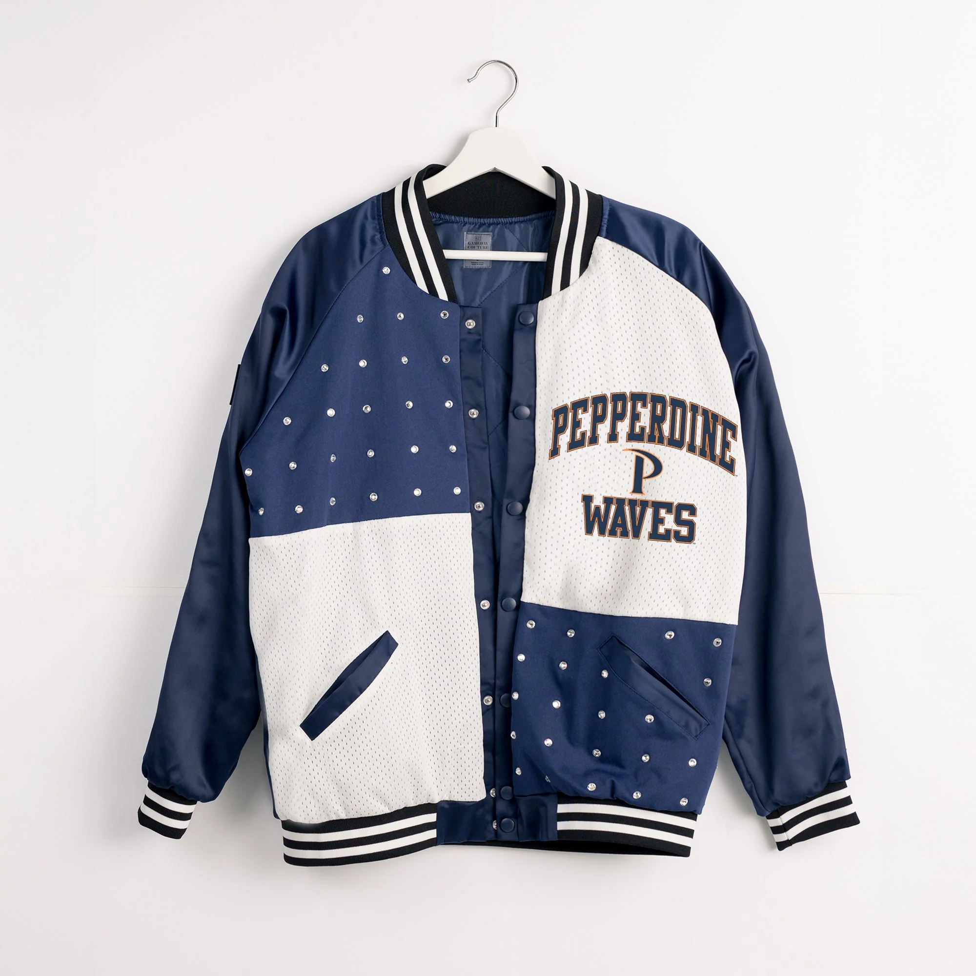 PEPPERDINE WAVES REFINED RIVALRY THROWBACK VARSITY BOMBER JACKET - Image 8