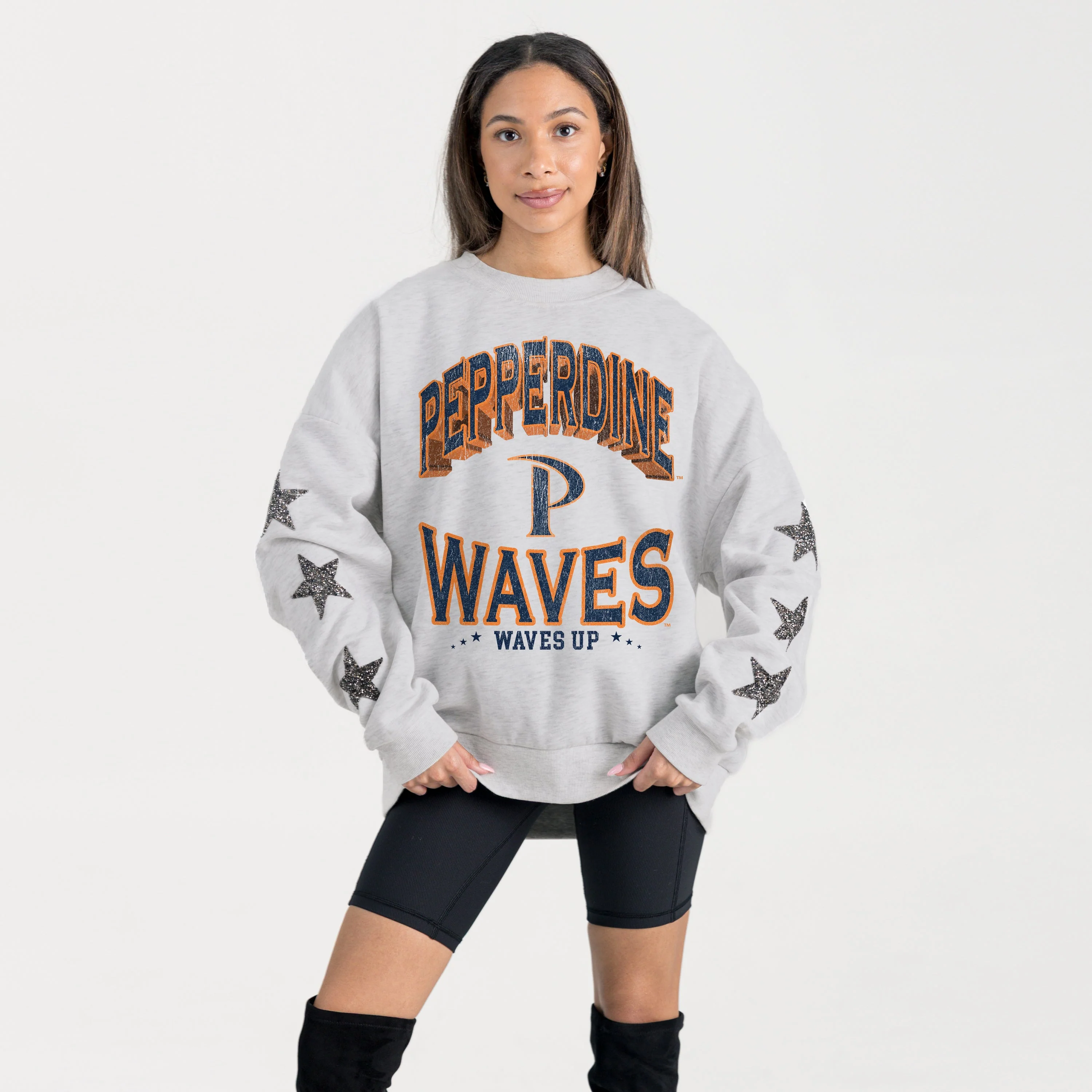 PEPPERDINE WAVES RESILIENCE STAR EMBELLISHED CREW SWEATSHIRT - Image 5