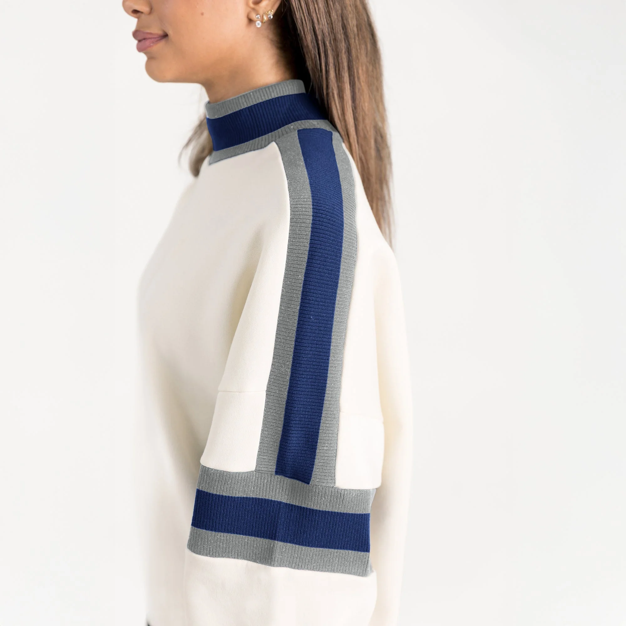PEPPERDINE WAVES VIVID MOTION COLORBLOCK TURTLENECK PULLOVER - Image 4