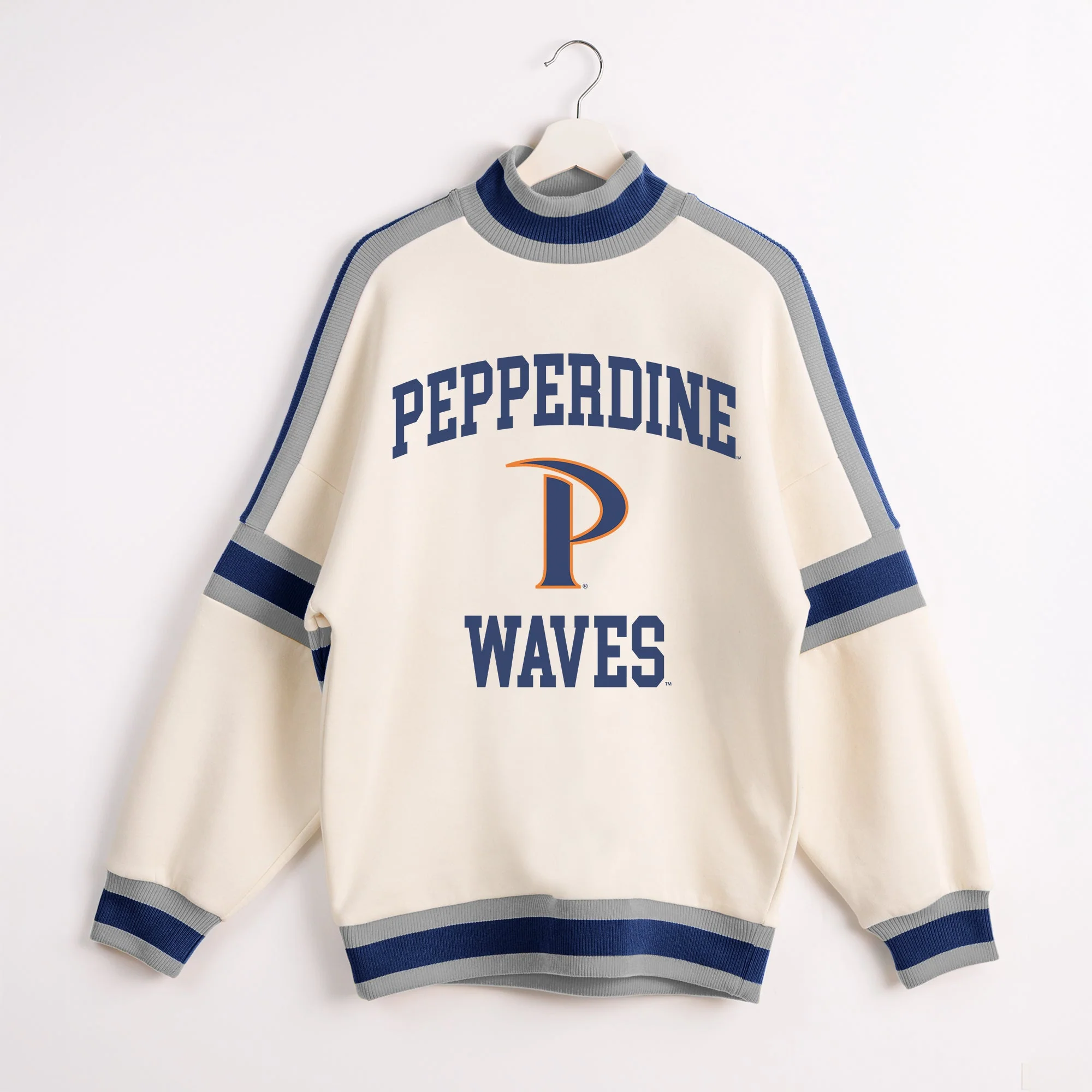 PEPPERDINE WAVES VIVID MOTION COLORBLOCK TURTLENECK PULLOVER - Image 8