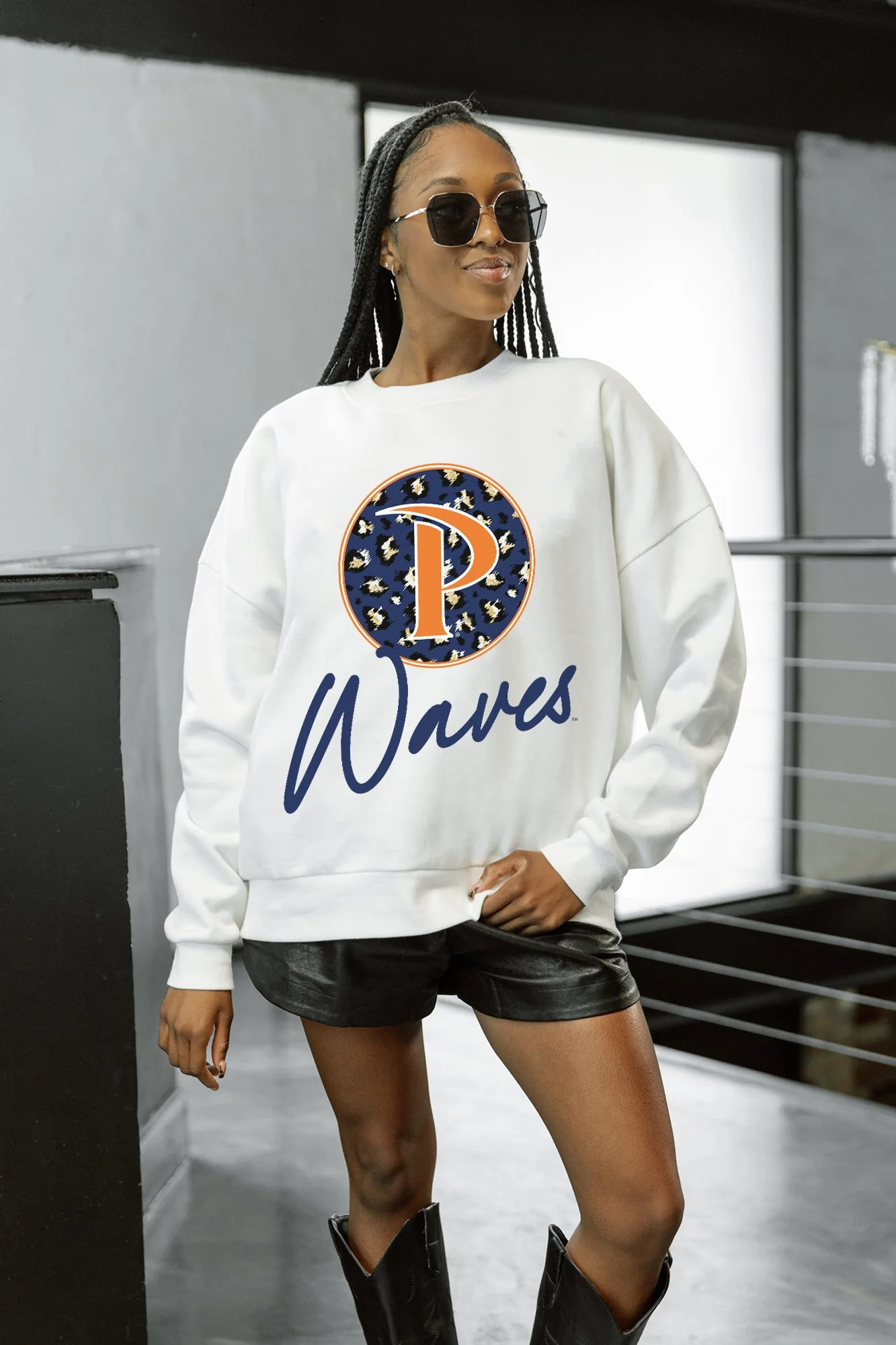 PEPPERDINE WAVES WILD BREAKTHROUGH PREMIUM FLEECE CREWNECK PULLOVER - Image 3