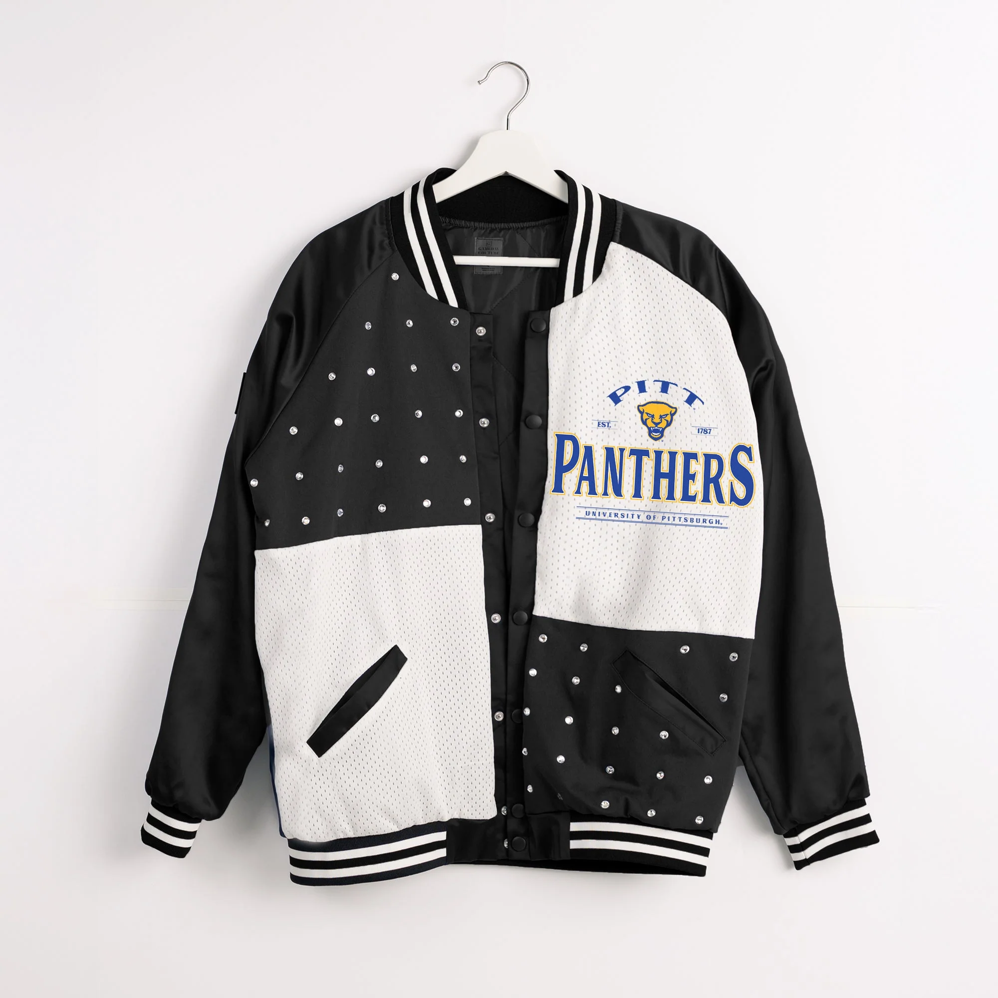 PITTSBURGH PANTHERS INNER DRIVE THROWBACK VARSITY BOMBER JACKET - Image 8