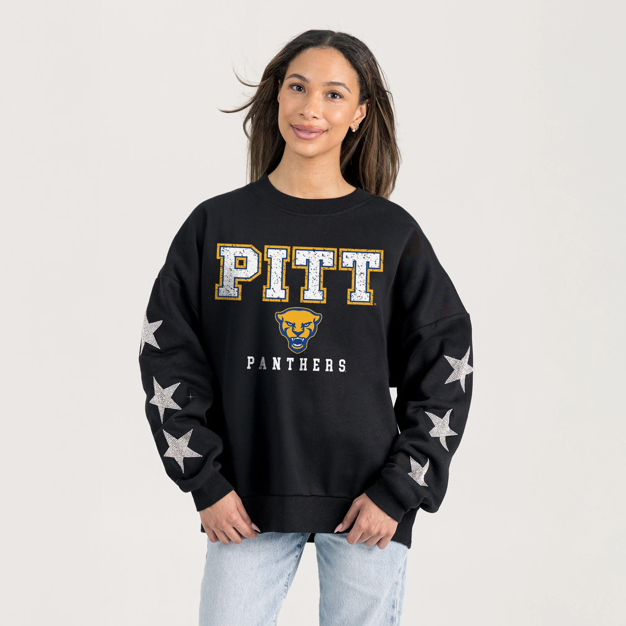 PITTSBURGH PANTHERS VELOCITY STAR EMBELLISHED CREW SWEATSHIRT - Image 5