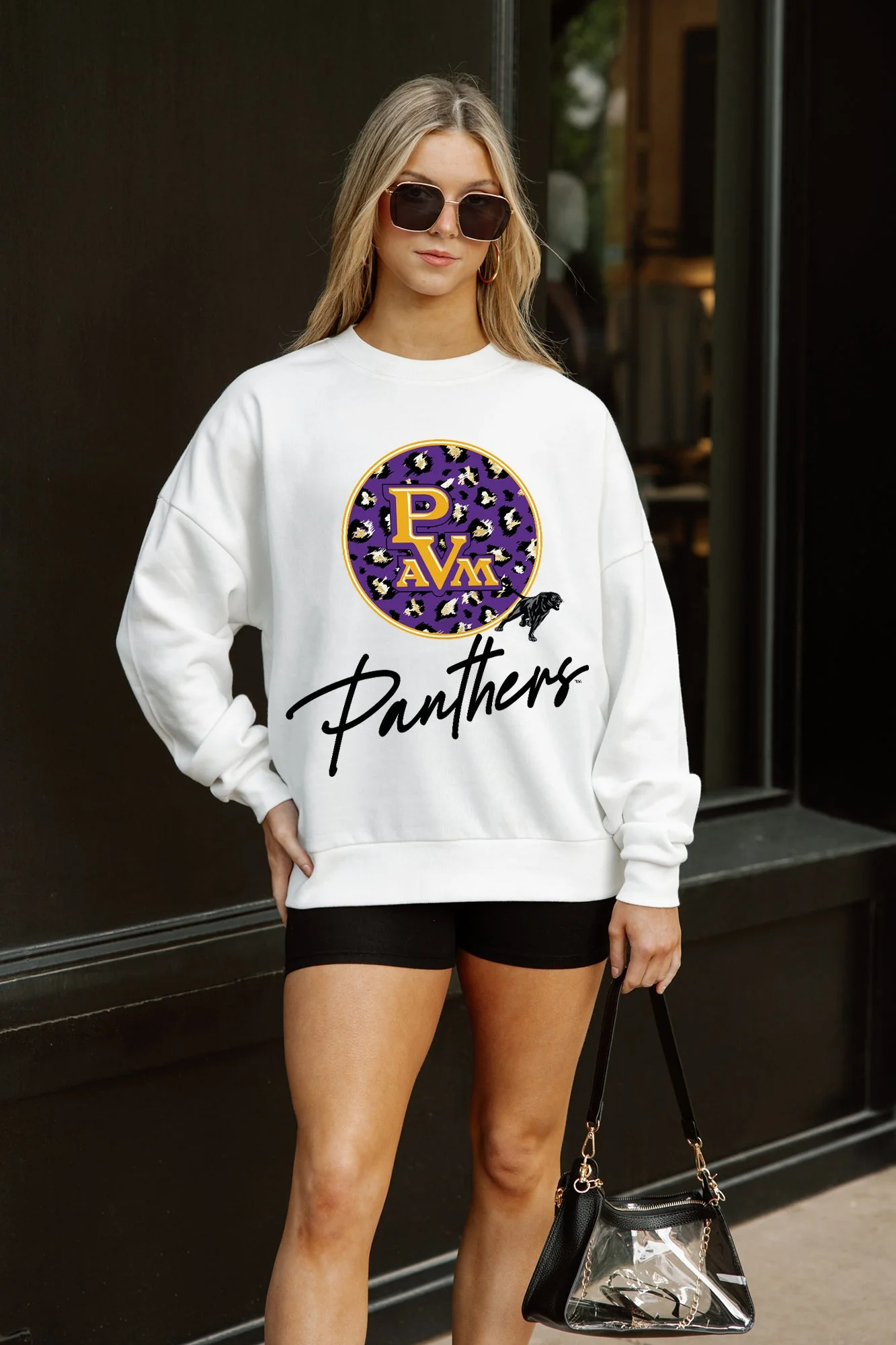PRAIRIE VIEW A&M PANTHERS WILD BREAKTHROUGH PREMIUM FLEECE CREWNECK PULLOVER