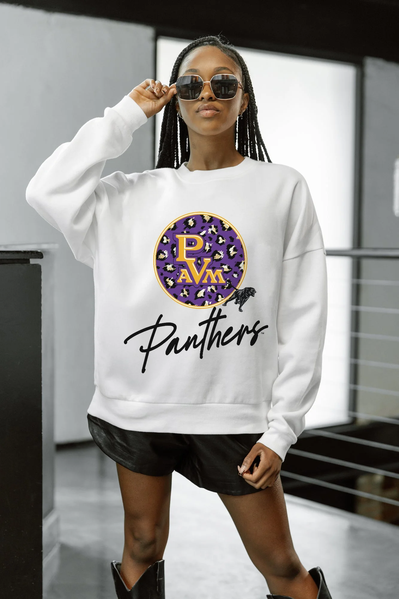 PRAIRIE VIEW A&M PANTHERS WILD BREAKTHROUGH PREMIUM FLEECE CREWNECK PULLOVER - Image 4