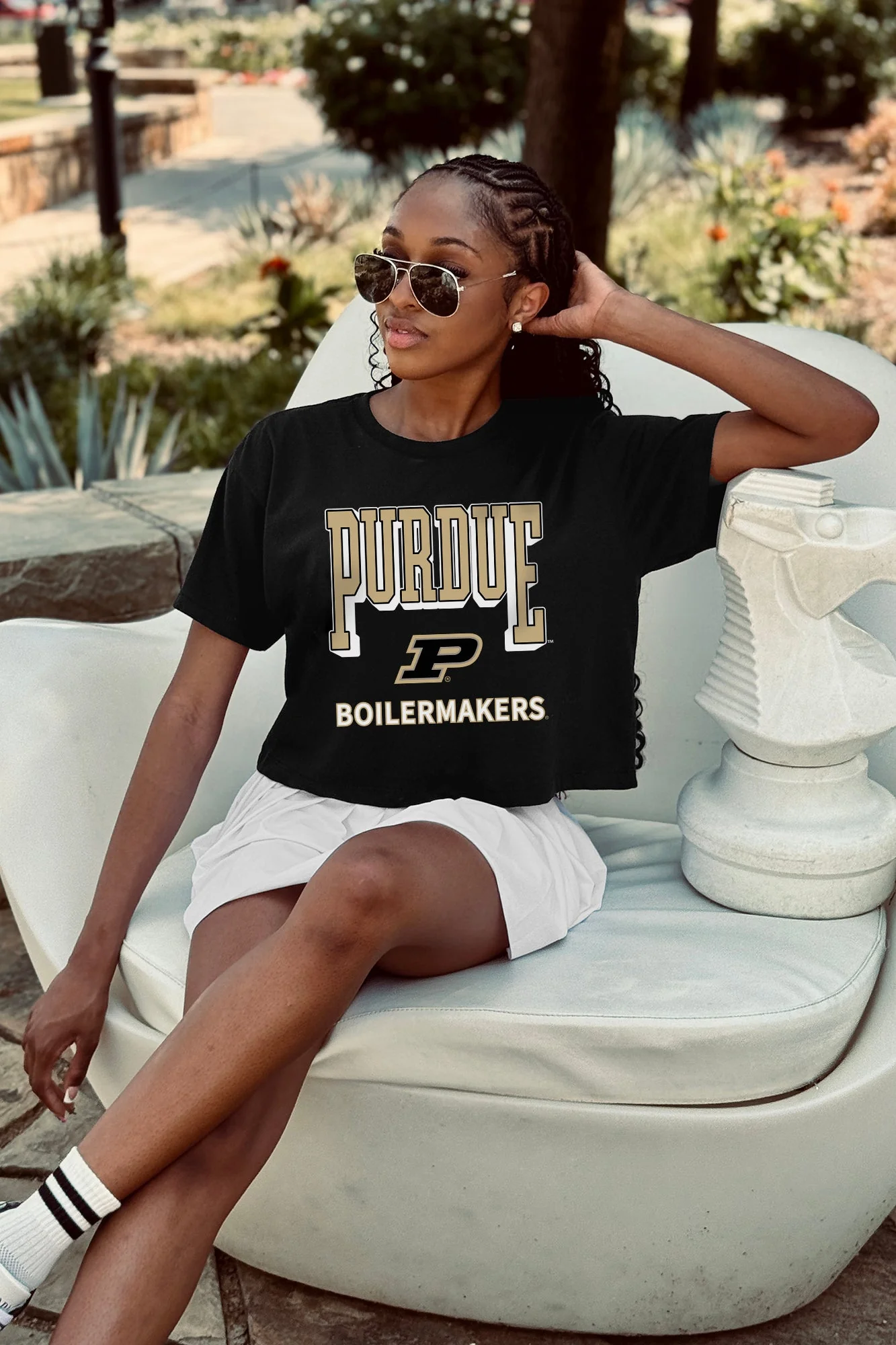 PURDUE BOILERMAKERS PURE VICTORY CLASSIC CROP TEE - Image 3