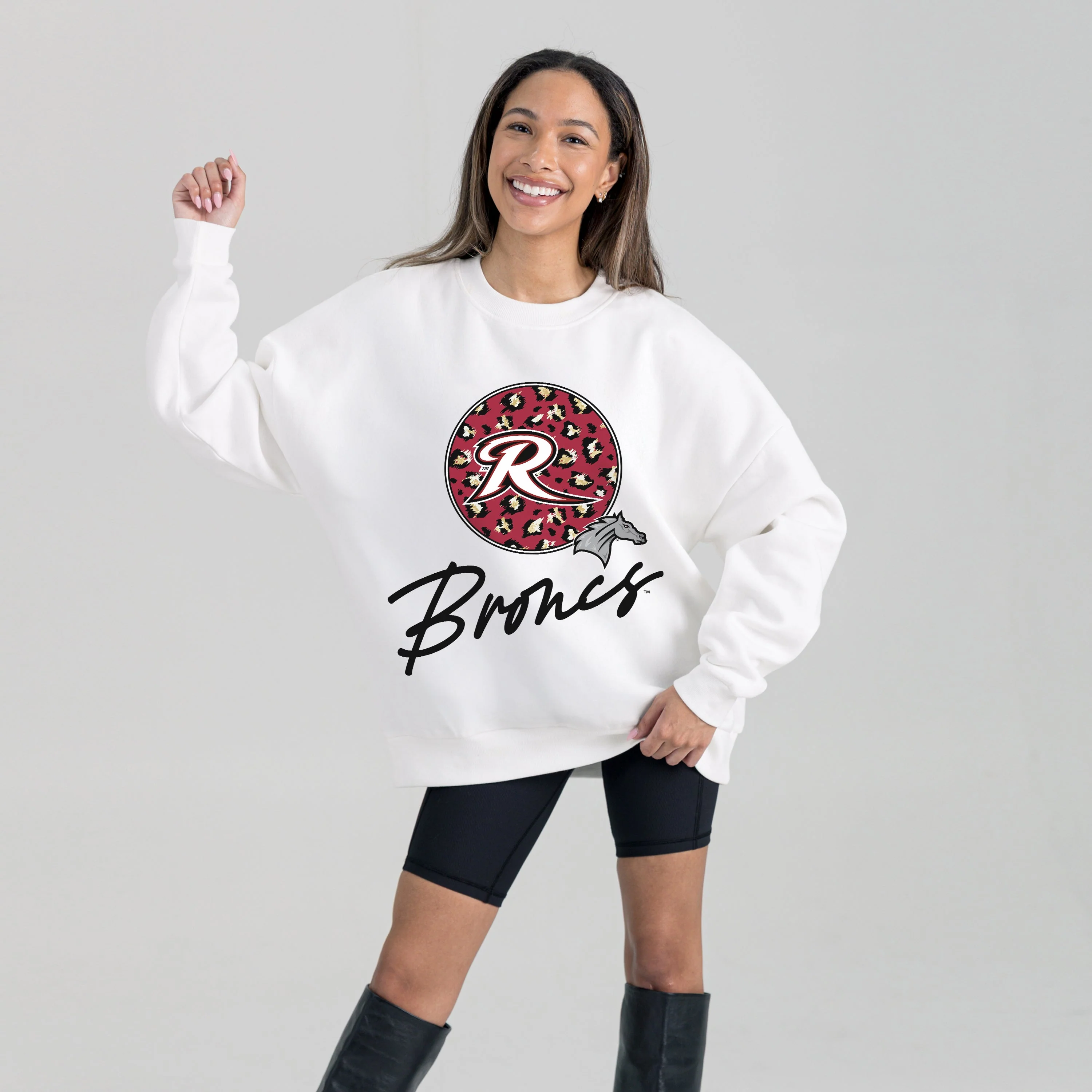 RIDER BRONCS WILD BREAKTHROUGH PREMIUM FLEECE CREWNECK PULLOVER - Image 5