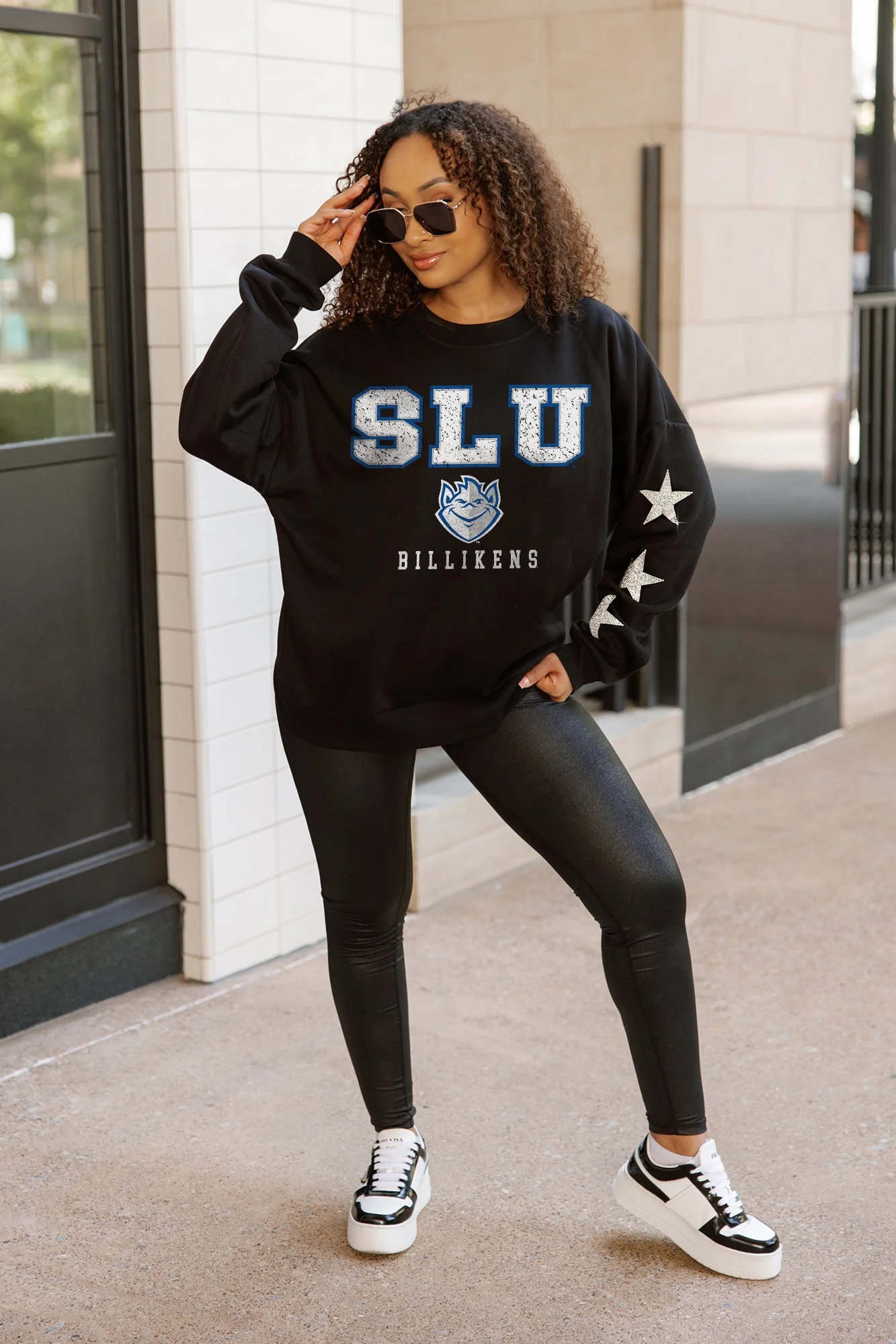 SAINT LOUIS BILLIKENS VELOCITY STAR EMBELLISHED CREW SWEATSHIRT - Image 3