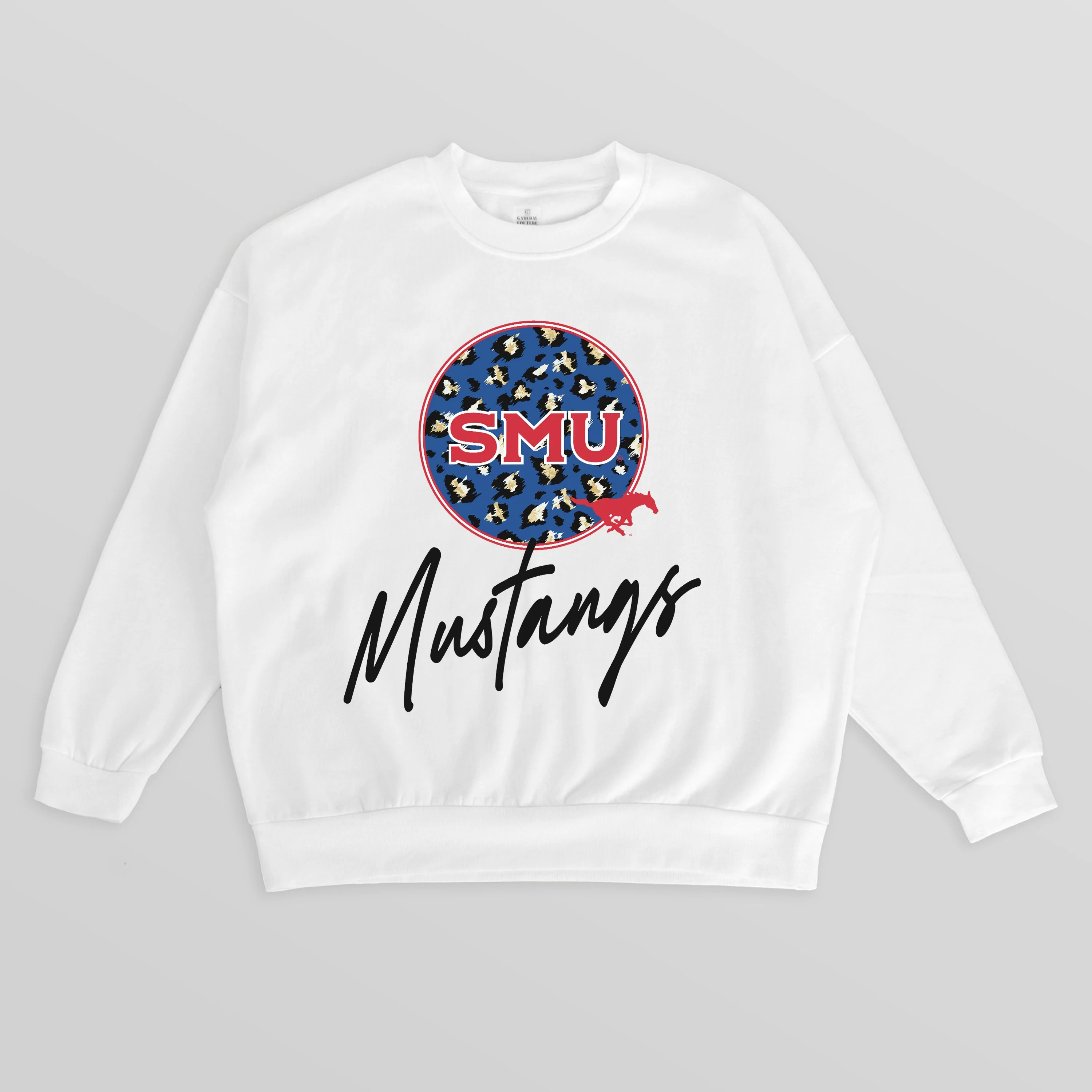 SMU MUSTANGS WILD BREAKTHROUGH PREMIUM FLEECE CREWNECK PULLOVER - Image 8