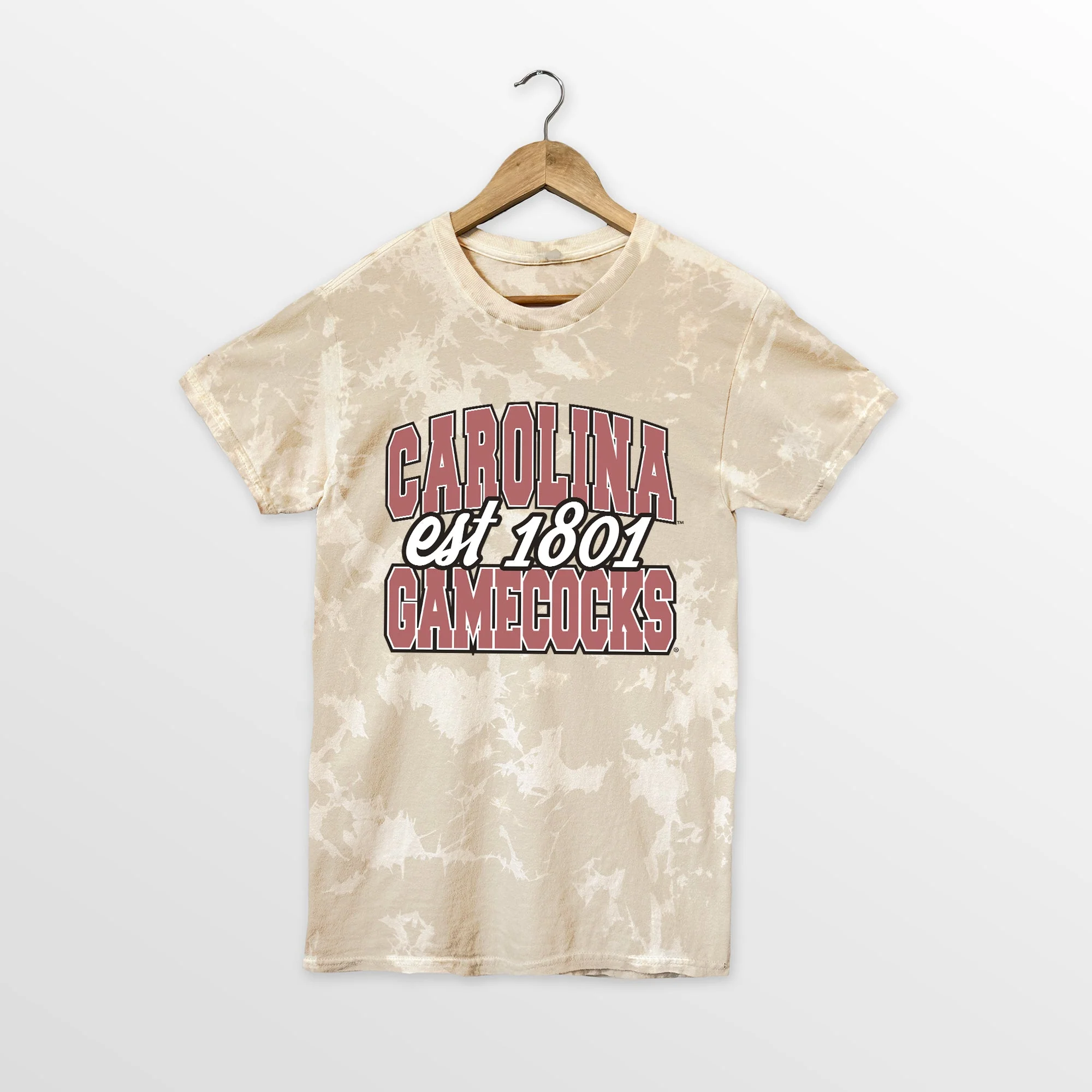 SOUTH CAROLINA GAMECOCKS DEEP ROOTS BLEACH WASH TEE