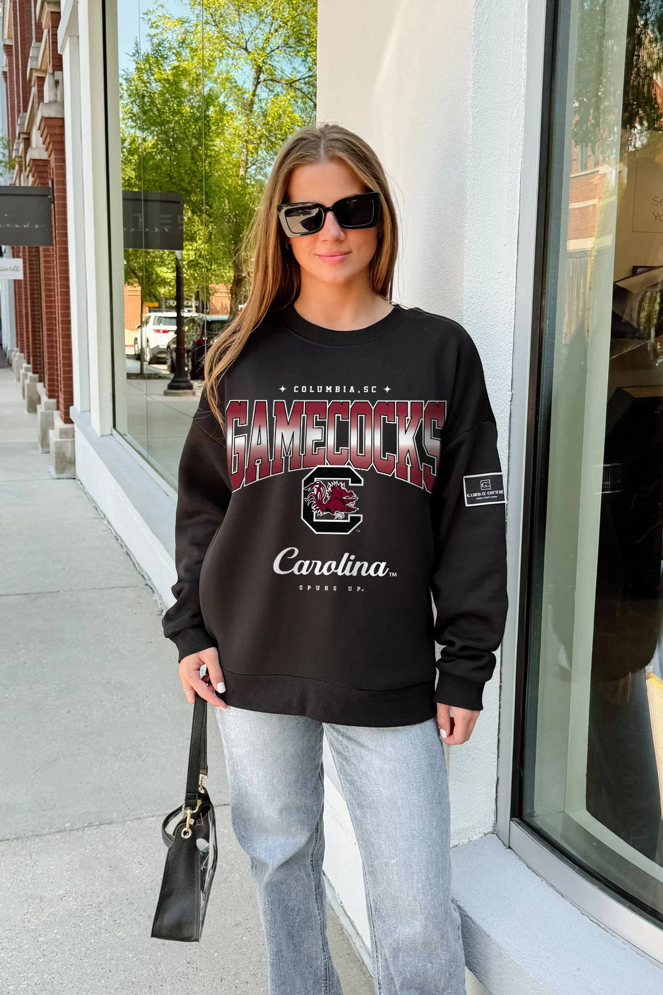 SOUTH CAROLINA GAMECOCKS POWERHOUSE PLAY BLACK LABEL PREMIUM FLEECE CREW SWEATSHIRT - Image 2