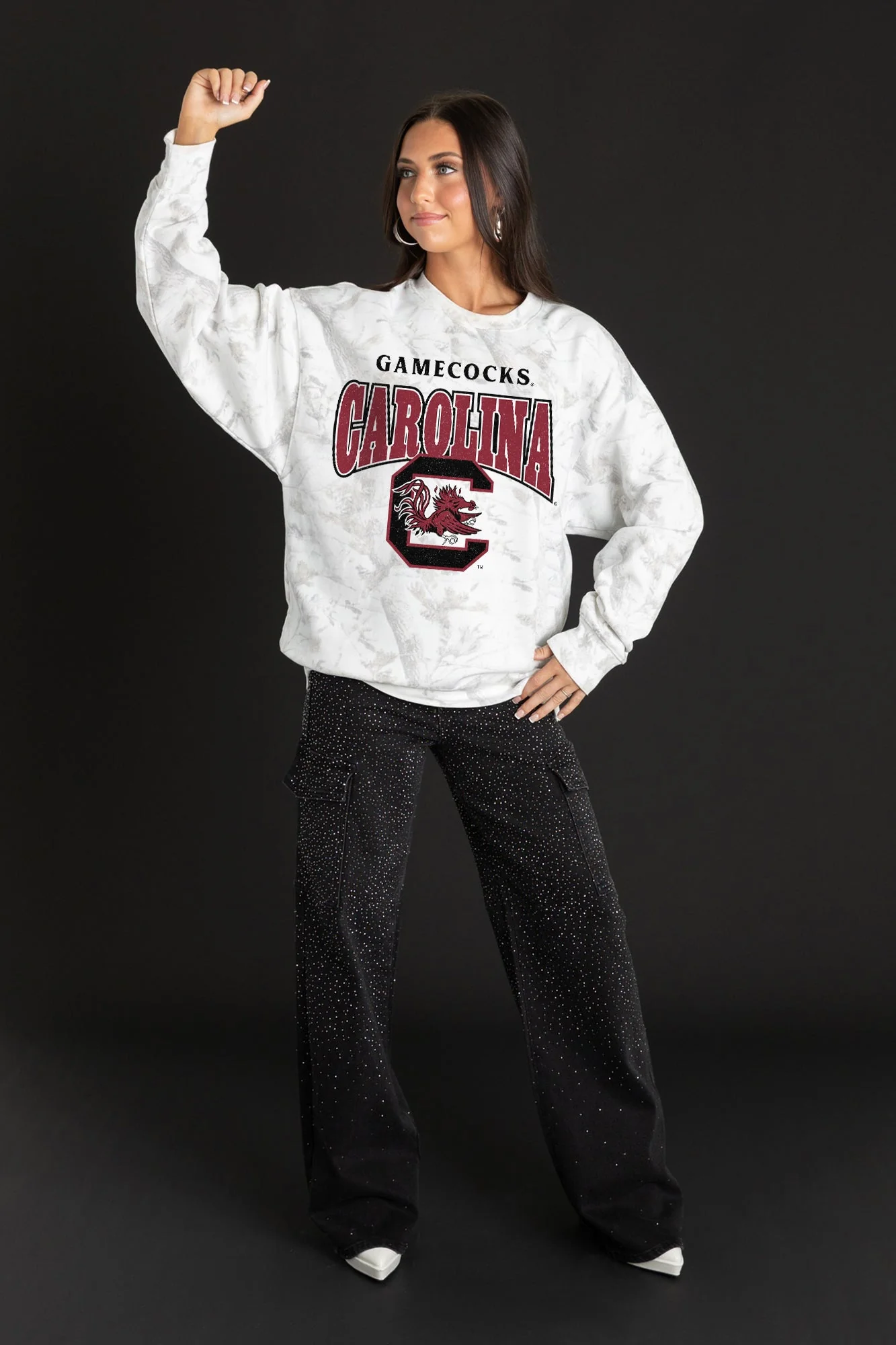 SOUTH CAROLINA GAMECOCKS RALLY READY PREMIUM DROP SHOULDER CAMO PULLOVER - Image 3