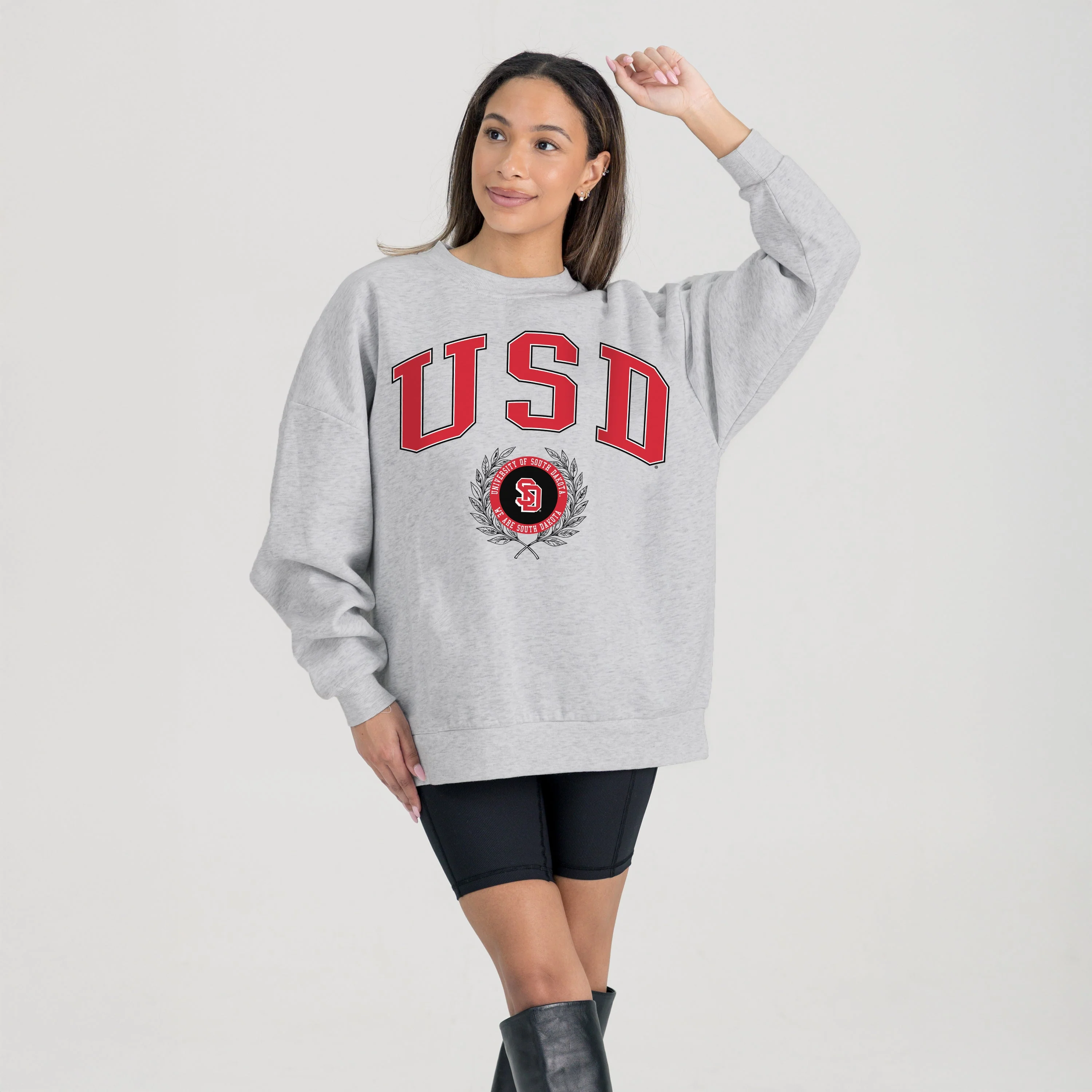 SOUTH DAKOTA COYOTES TRADITION REFINED PREMIUM FLEECE CREWNECK PULLOVER - Image 6