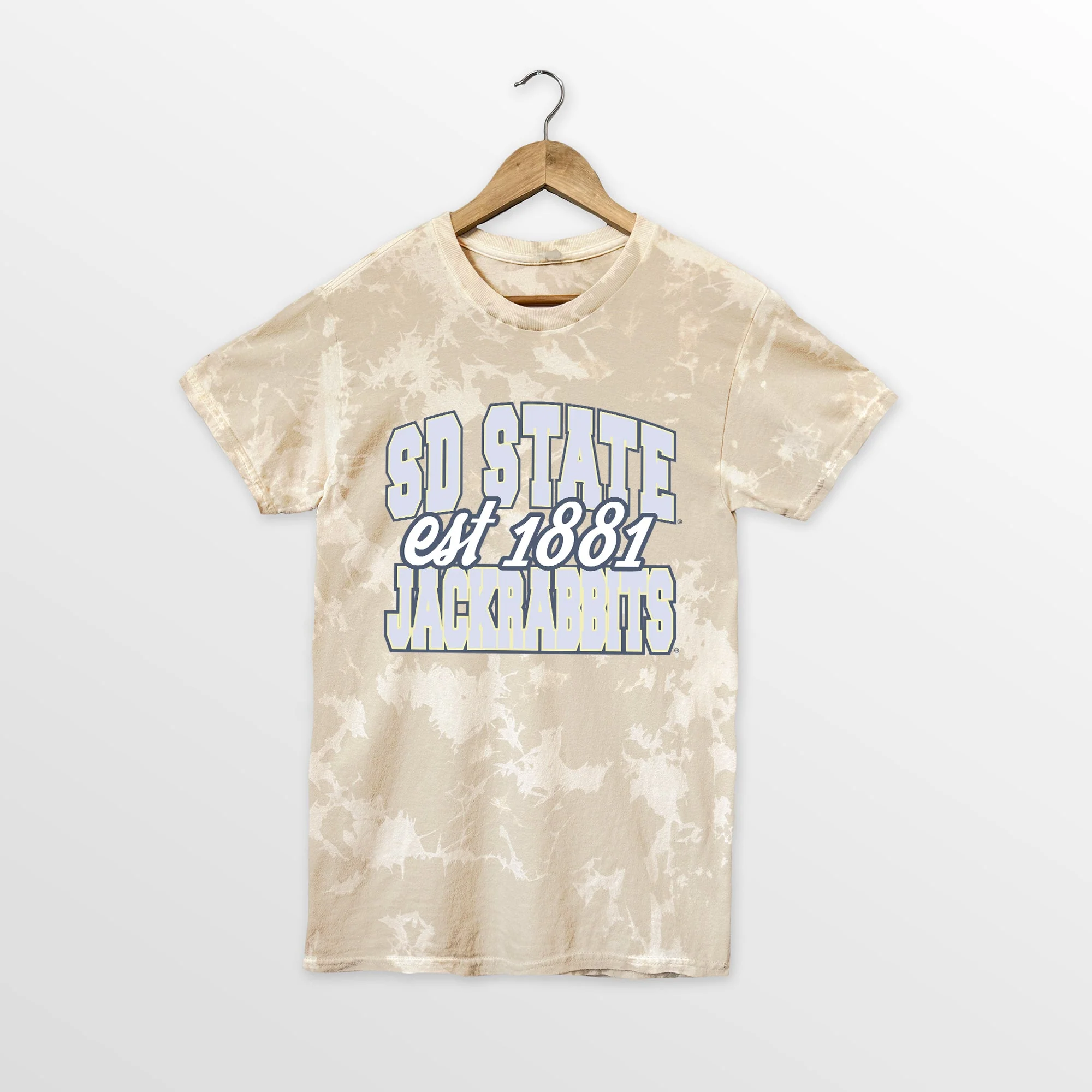 SOUTH DAKOTA STATE JACKRABBITS DEEP ROOTS BLEACH WASH TEE