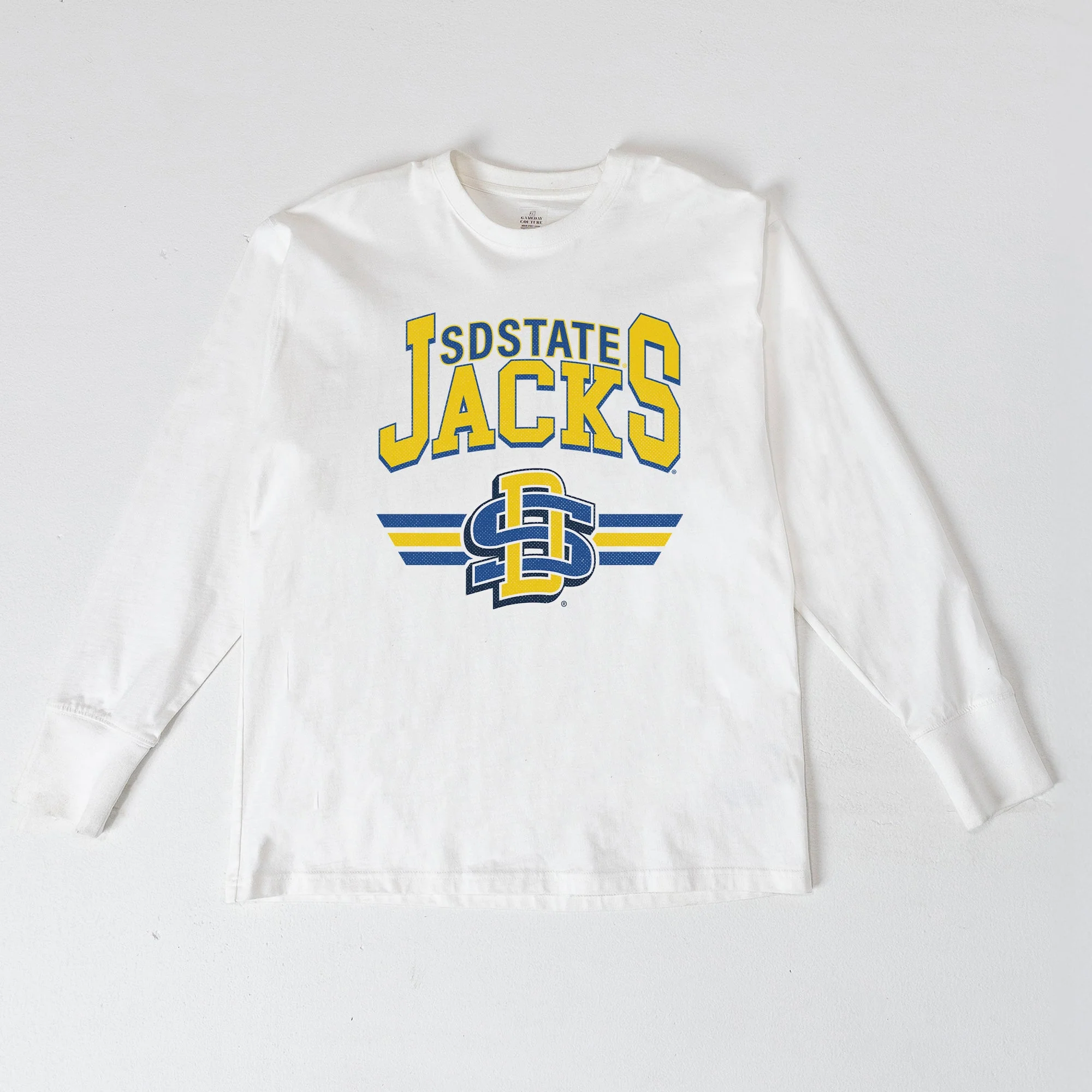 SOUTH DAKOTA STATE JACKRABBITS SWIFT STRIKE ESSENTIAL RELAXED FIT LONG SLEEVE TEE