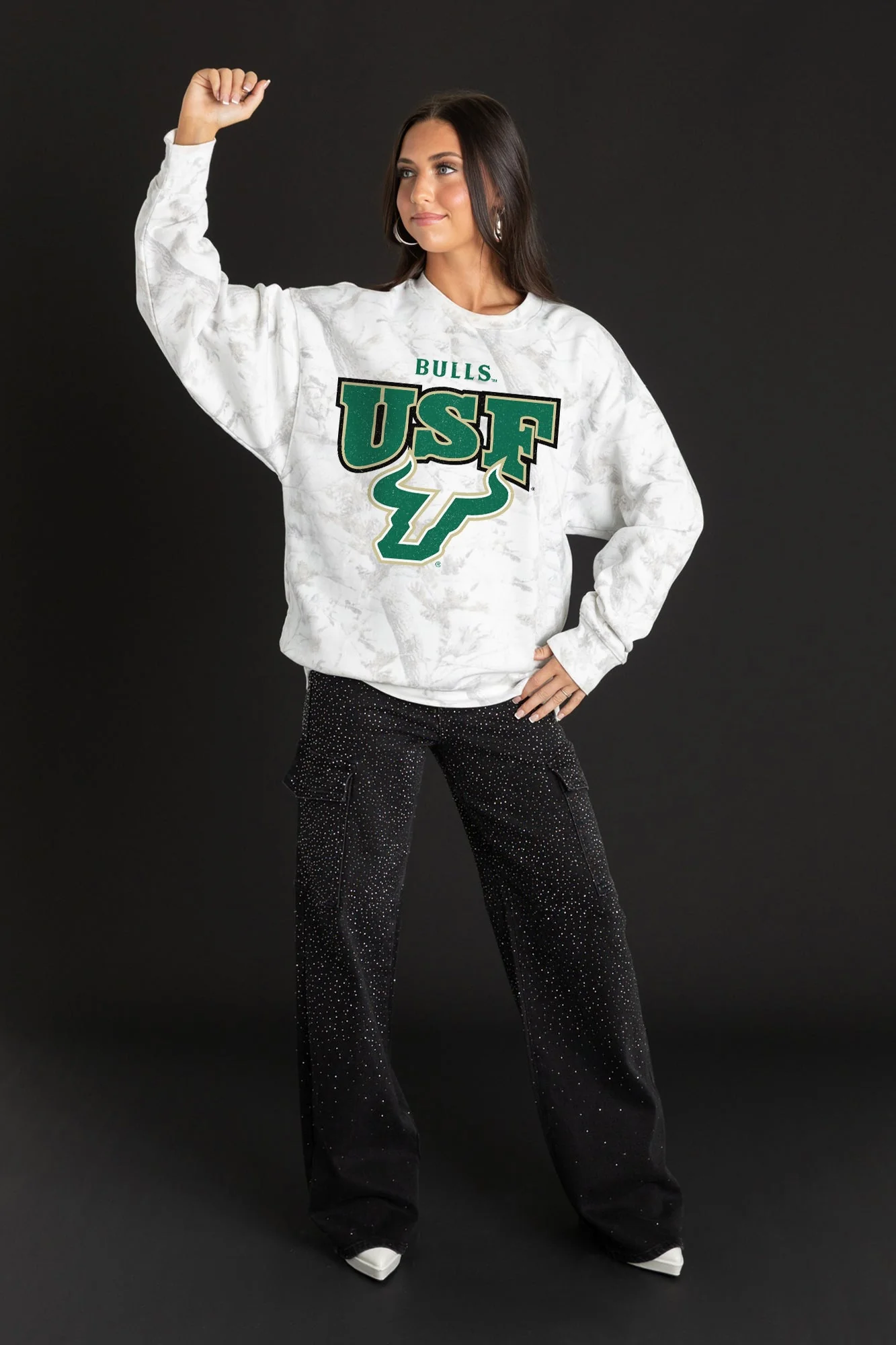 SOUTH FLORIDA BULLS RALLY READY PREMIUM DROP SHOULDER CAMO PULLOVER - Image 3