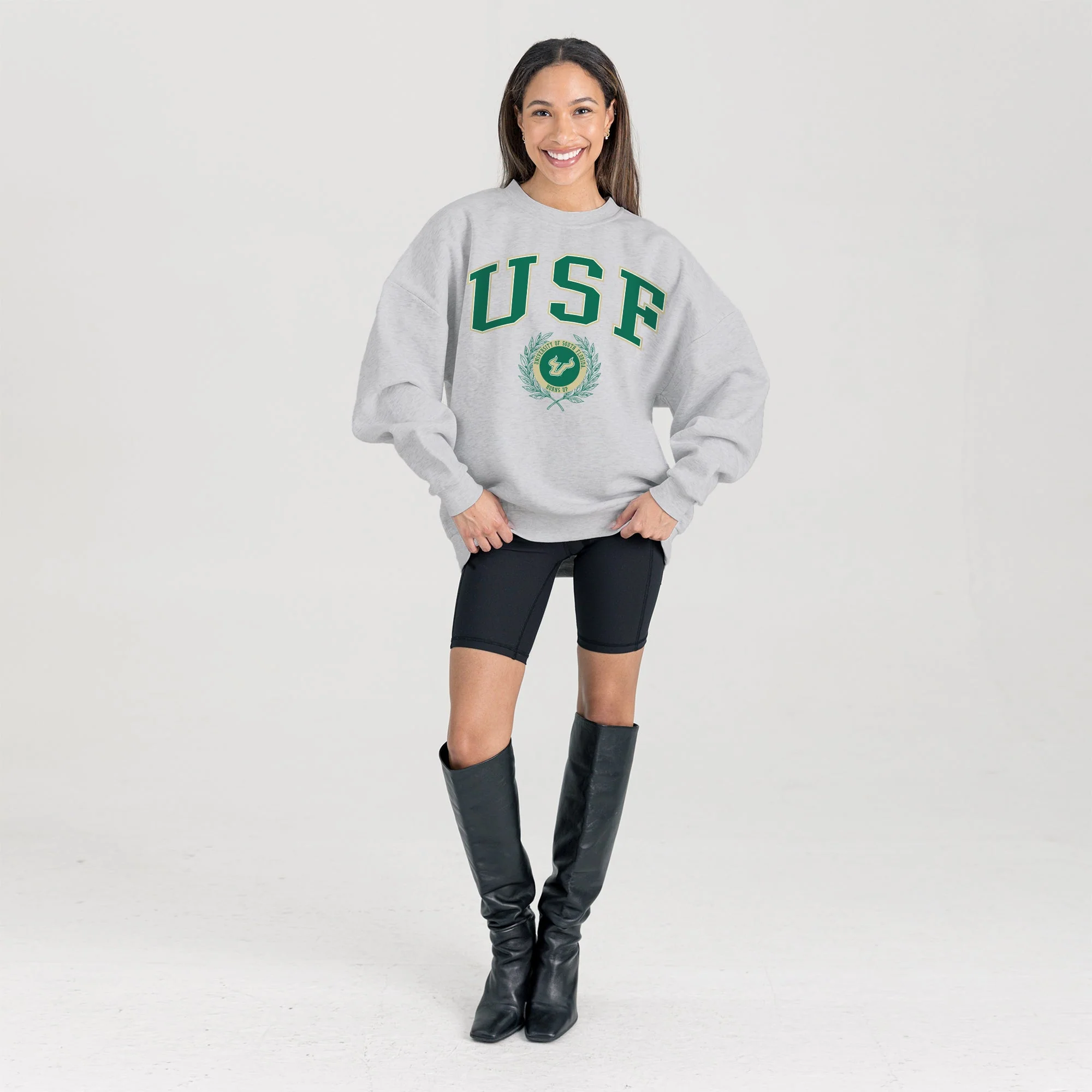 SOUTH FLORIDA BULLS TRADITION REFINED PREMIUM FLEECE CREWNECK PULLOVER - Image 5