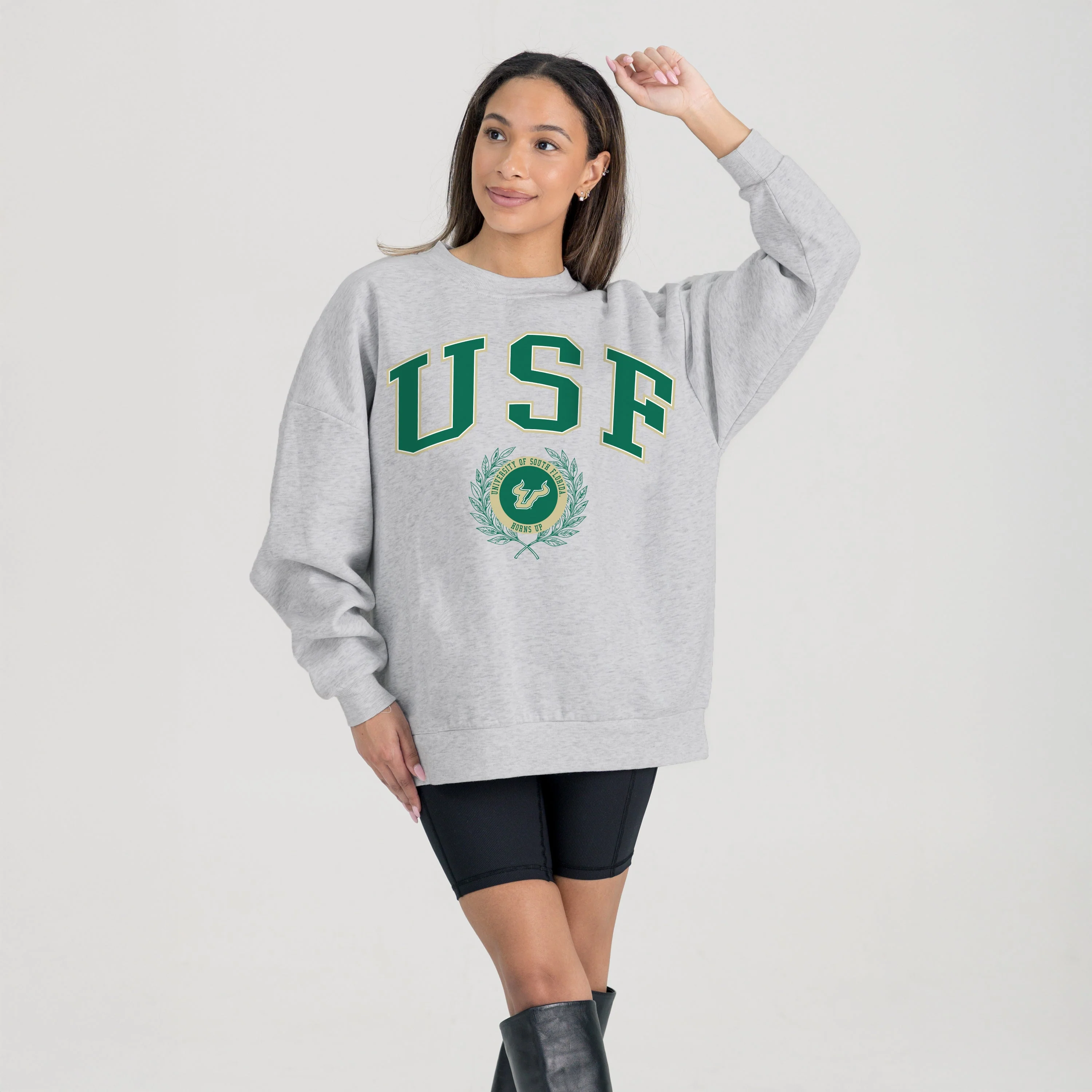 SOUTH FLORIDA BULLS TRADITION REFINED PREMIUM FLEECE CREWNECK PULLOVER - Image 6