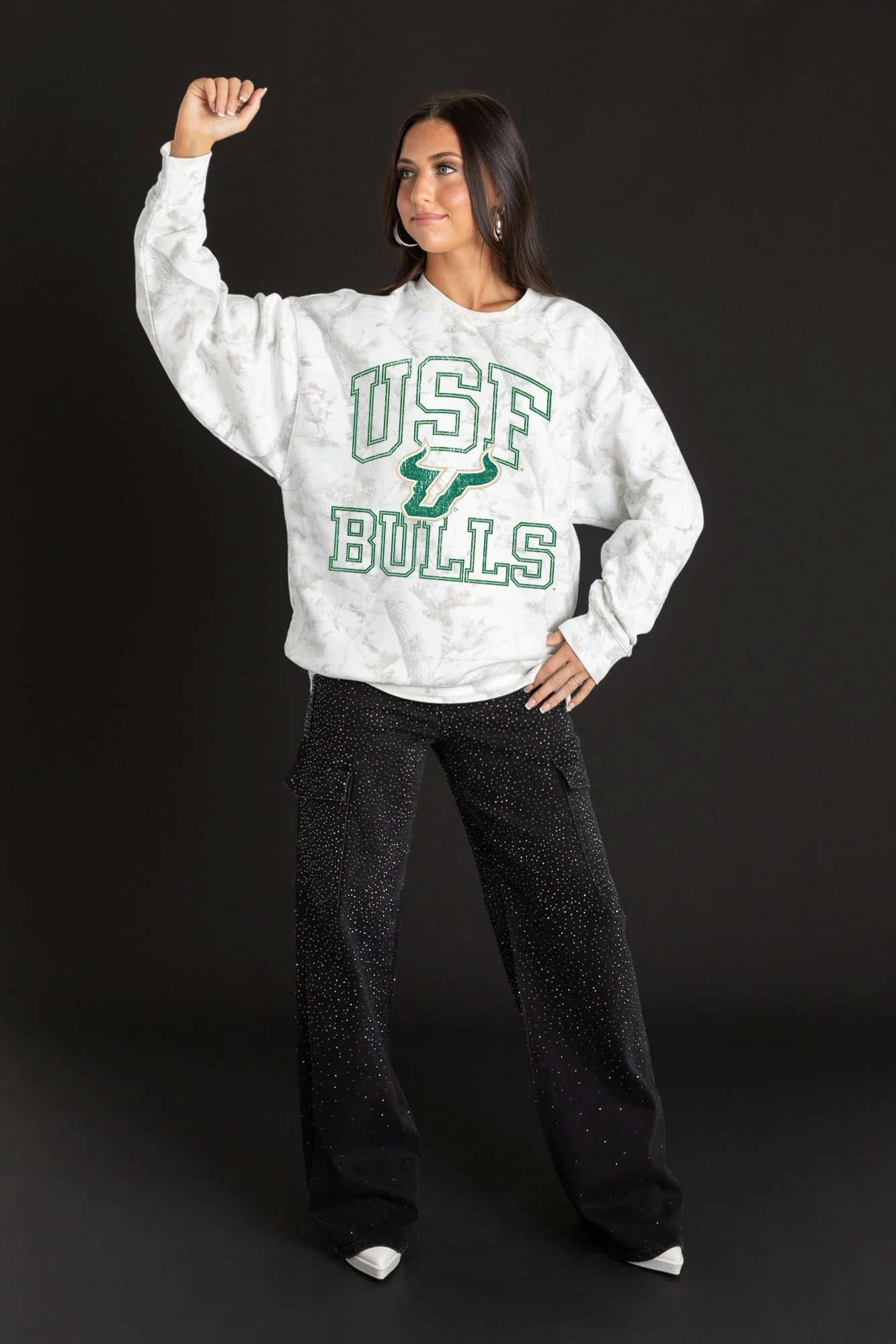 SOUTH FLORIDA BULLS WHITEOUT PREMIUM DROP SHOULDER CAMO PULLOVER - Image 4