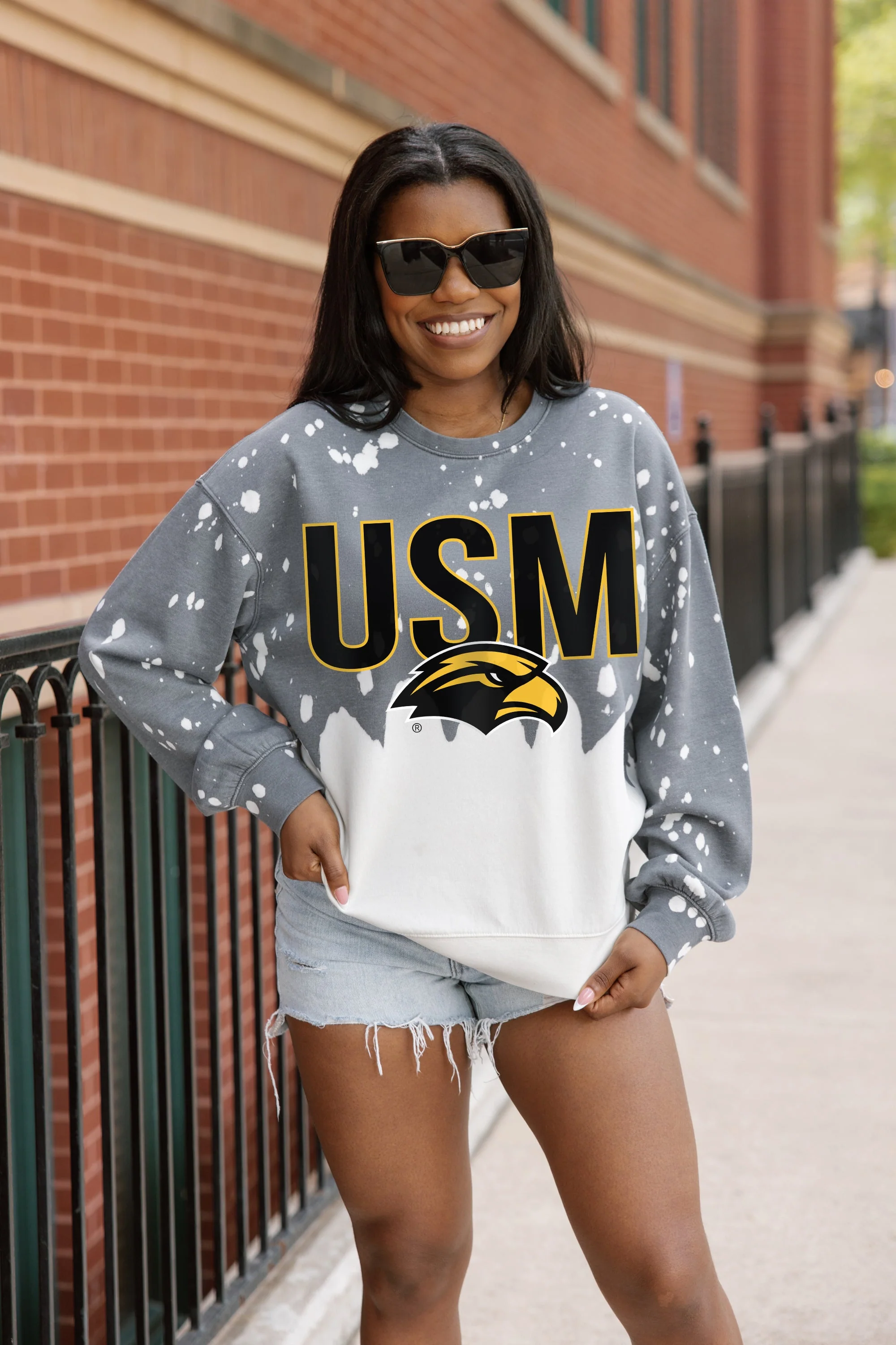 SOUTHERN MISS GOLDEN EAGLES CASUAL FAN LONG-SLEEVE FRENCH TERRY PULLOVER - Image 2