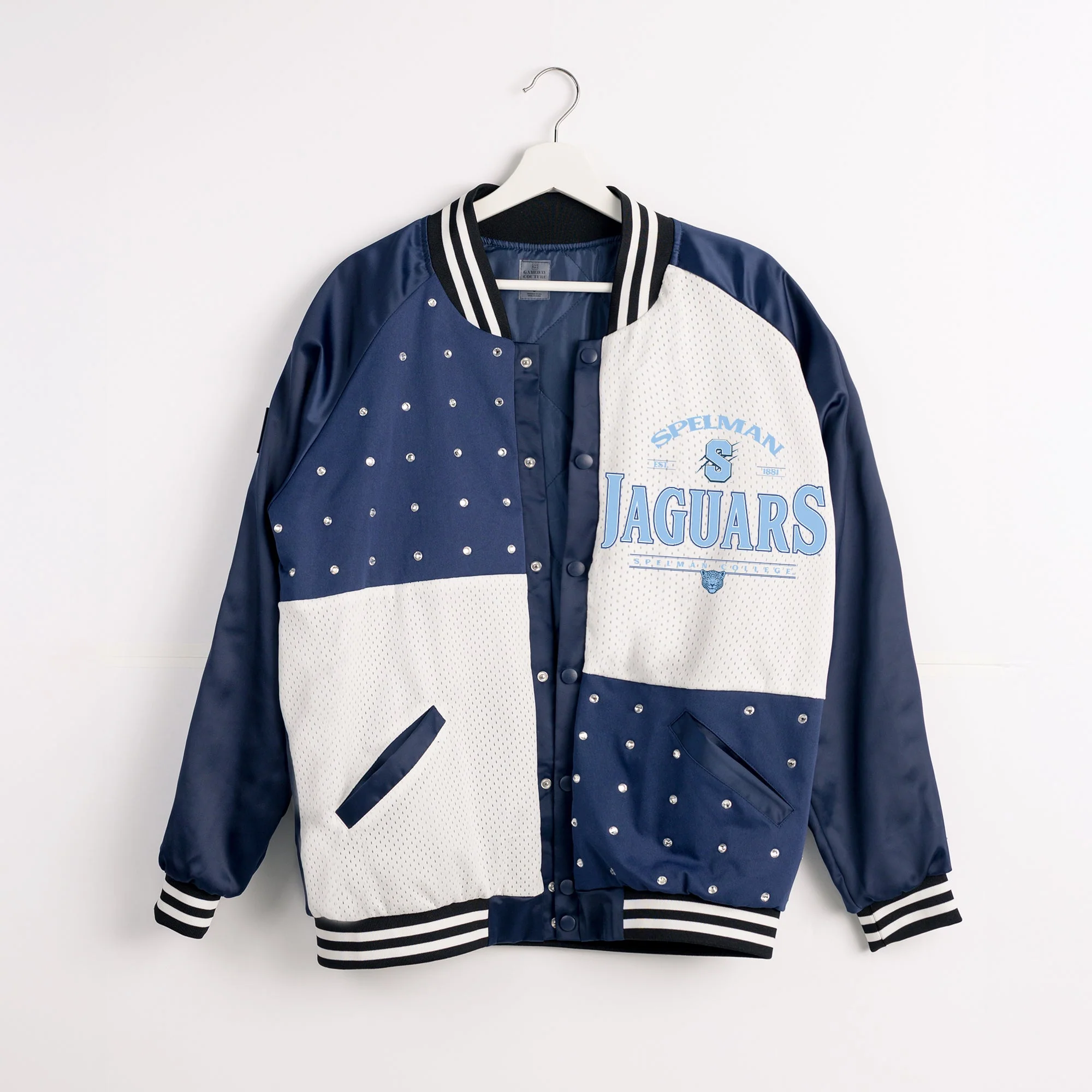 SPELMAN COLLEGE JAGUARS INNER DRIVE THROWBACK VARSITY BOMBER JACKET - Image 8