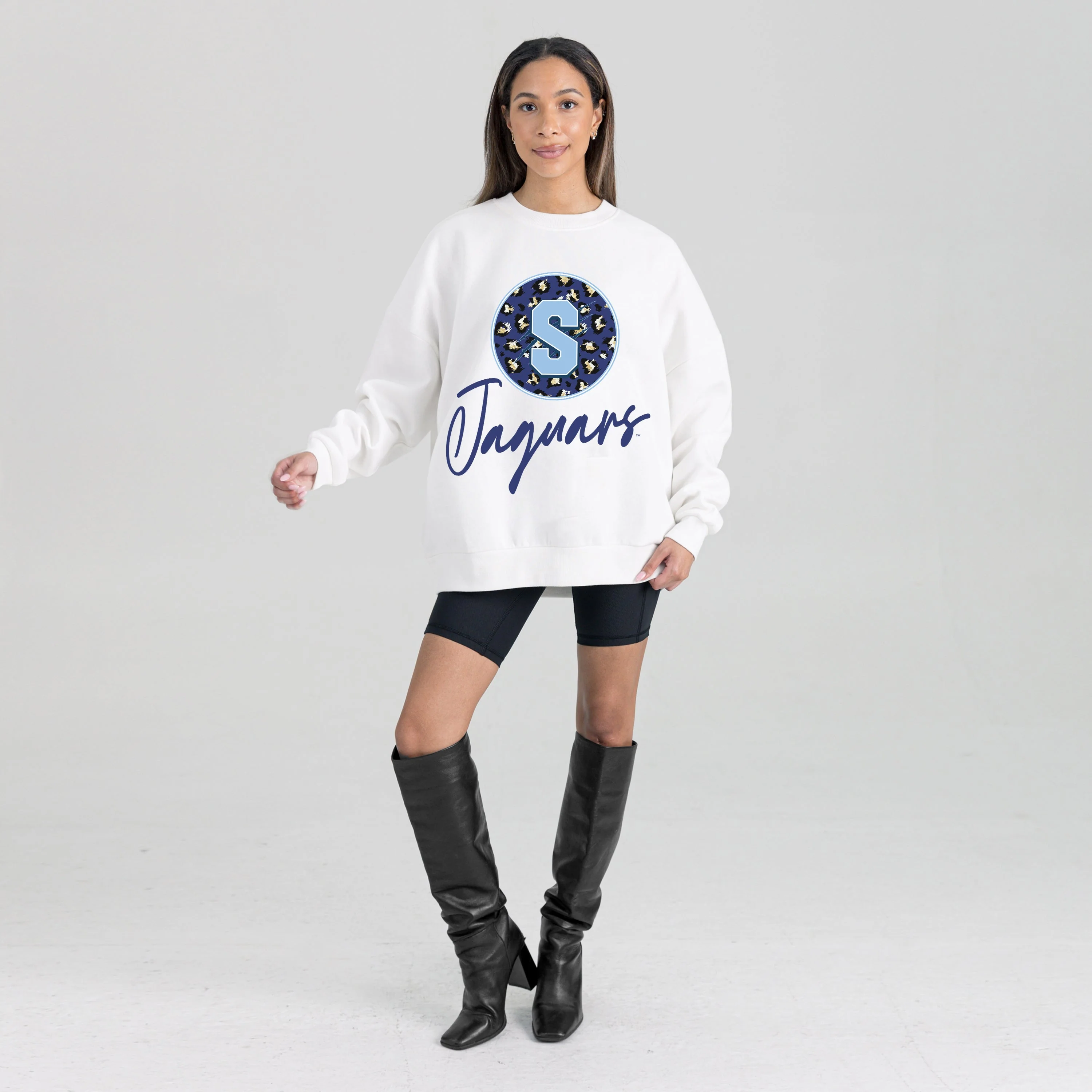 SPELMAN COLLEGE JAGUARS WILD BREAKTHROUGH PREMIUM FLEECE CREWNECK PULLOVER - Image 6
