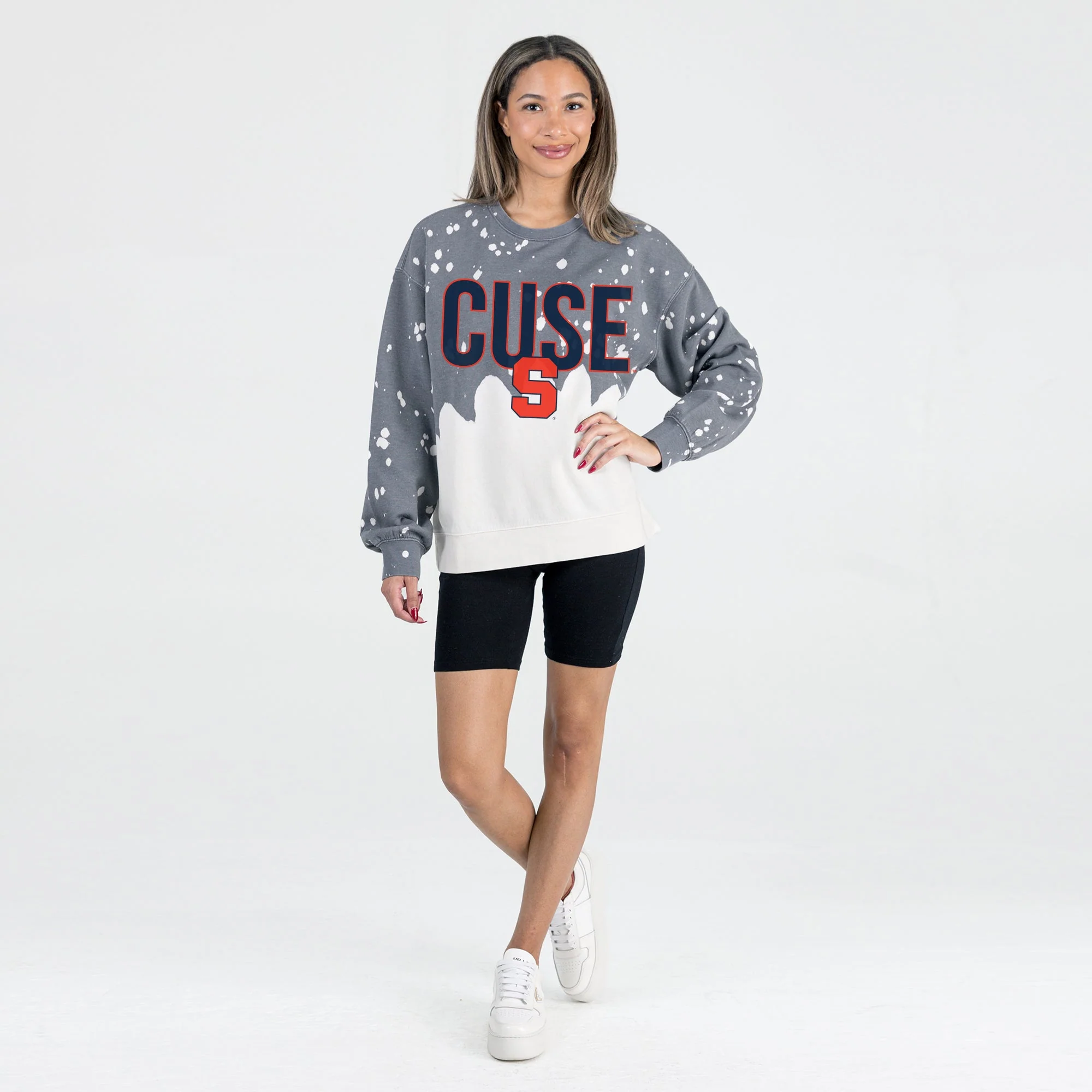 SYRACUSE ORANGE CASUAL FAN LONG-SLEEVE FRENCH TERRY PULLOVER - Image 5