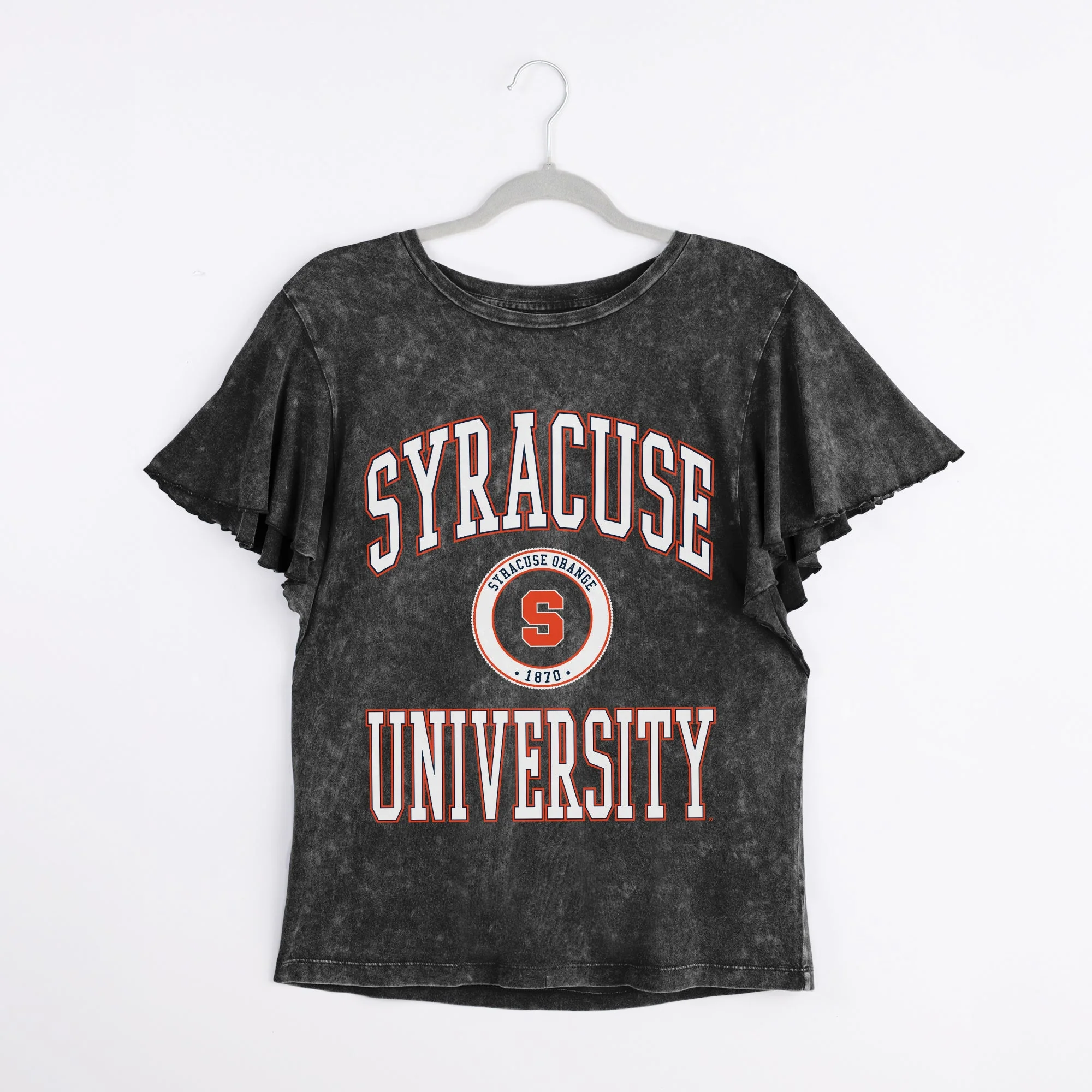 SYRACUSE ORANGE VICTORY MODE FLUTTER SLEEVE TEE IN BLACK - Image 8