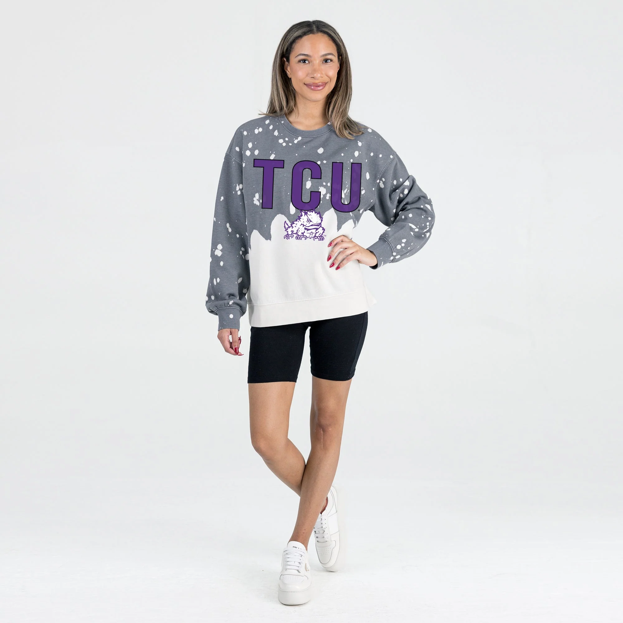TCU HORNED FROGS CASUAL FAN LONG-SLEEVE FRENCH TERRY PULLOVER - Image 5