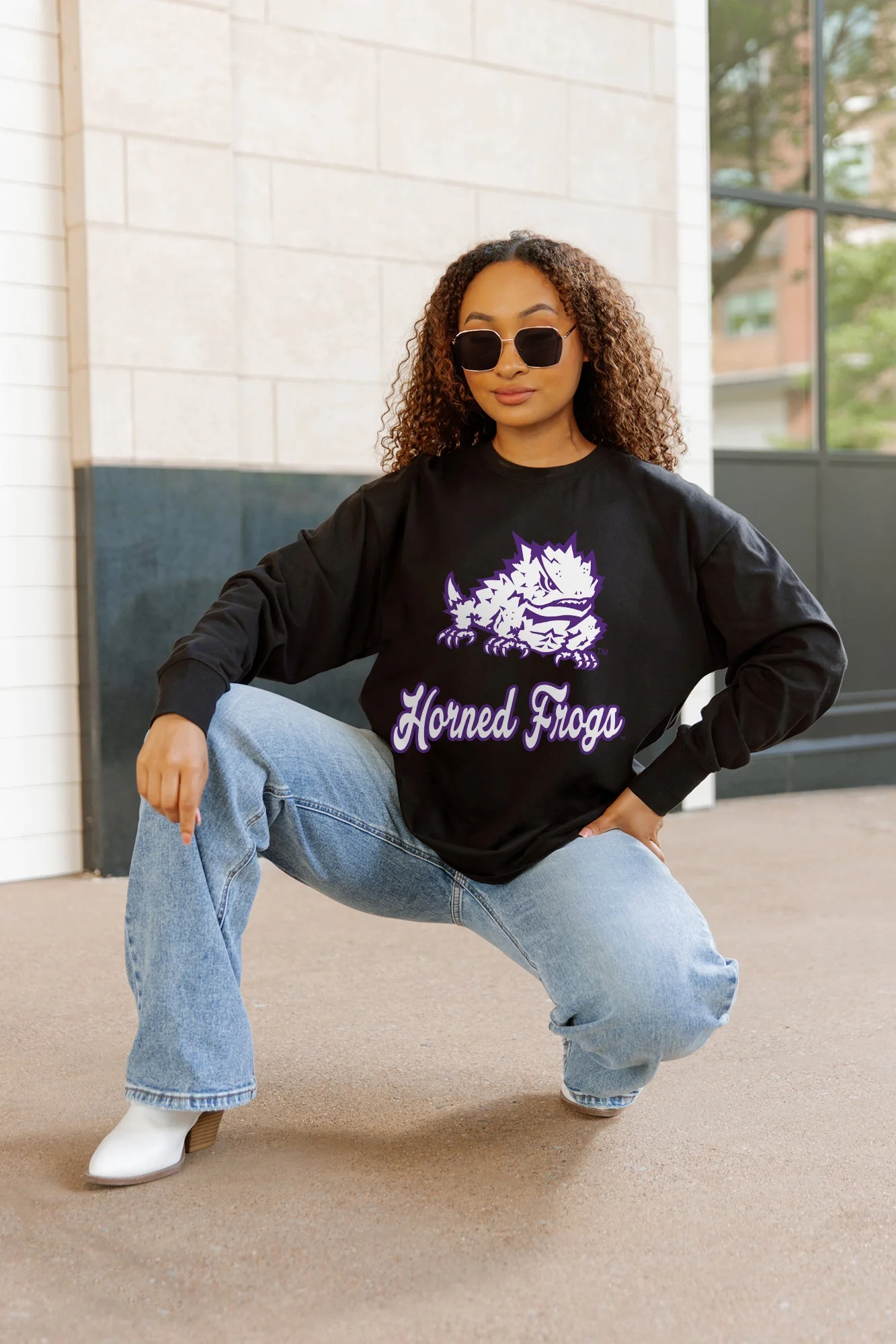 TCU HORNED FROGS HONOR ROLL ESSENTIAL RELAXED FIT LONG SLEEVE TEE - Image 4