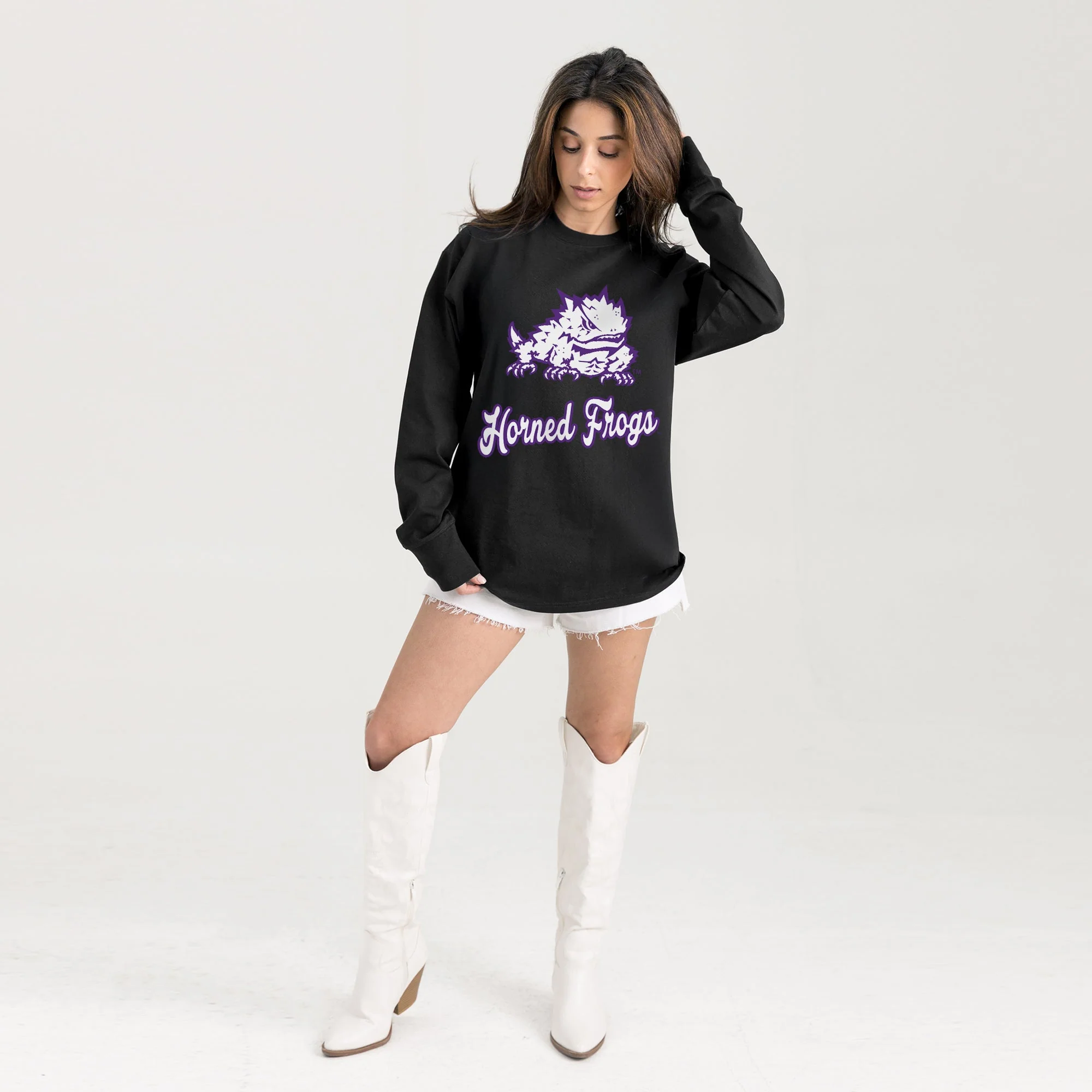 TCU HORNED FROGS HONOR ROLL ESSENTIAL RELAXED FIT LONG SLEEVE TEE - Image 6
