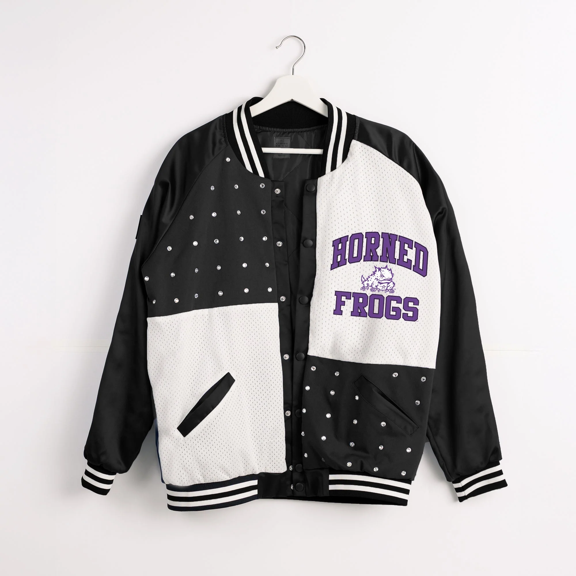TCU HORNED FROGS REFINED RIVALRY THROWBACK VARSITY BOMBER JACKET - Image 8