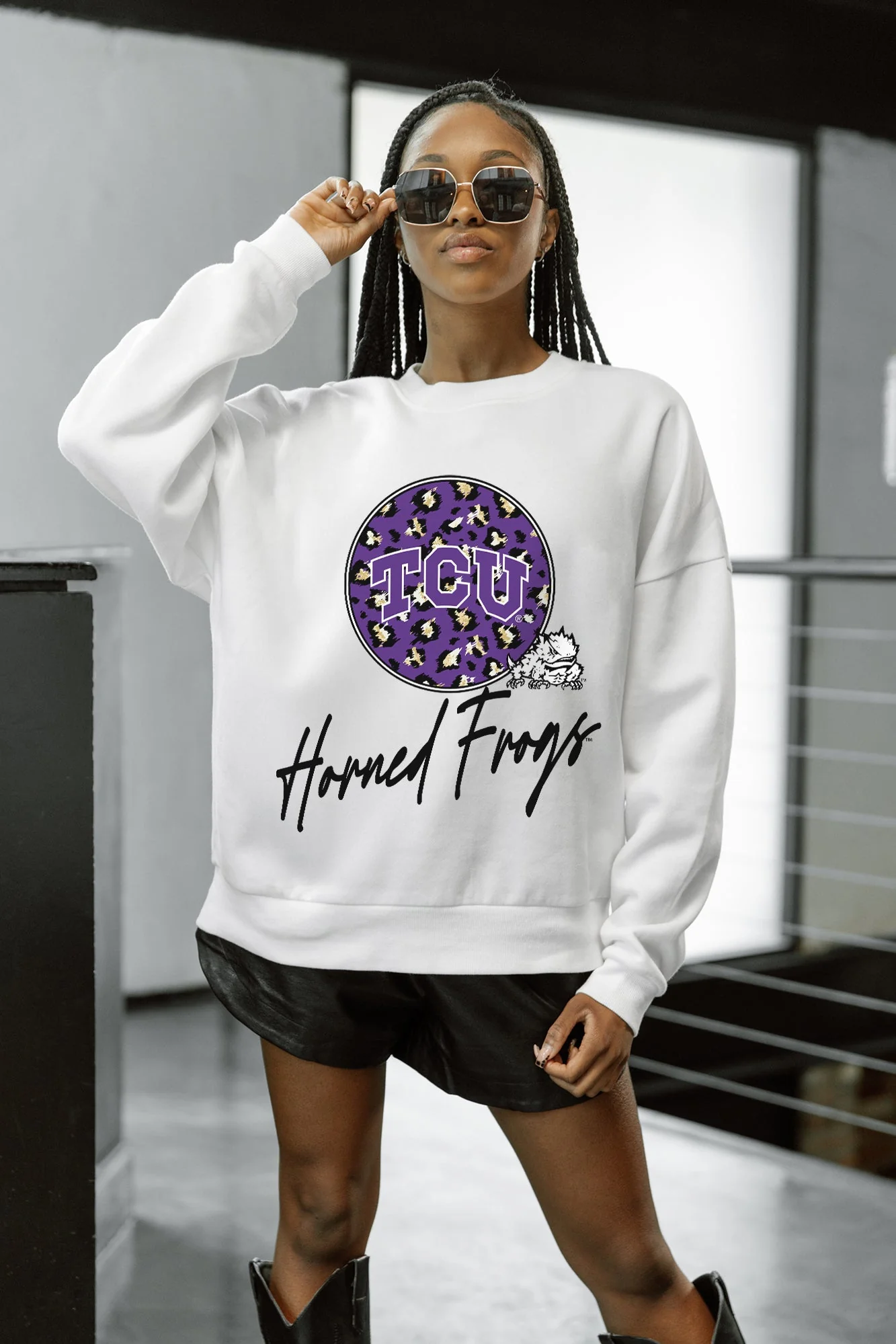TCU HORNED FROGS WILD BREAKTHROUGH PREMIUM FLEECE CREWNECK PULLOVER - Image 4