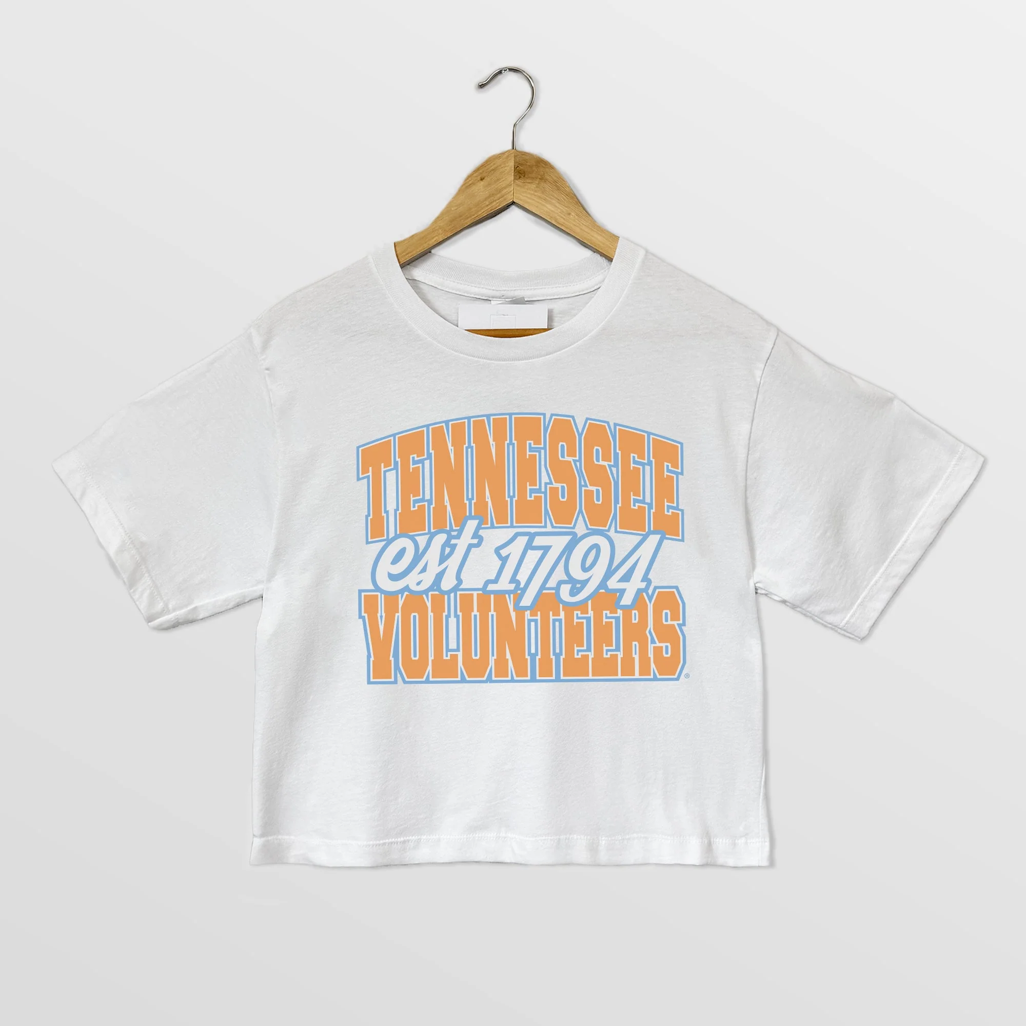 TENNESSEE VOLUNTEERS DEEP ROOTS BOXY FIT WOMEN'S CROPPED TEE